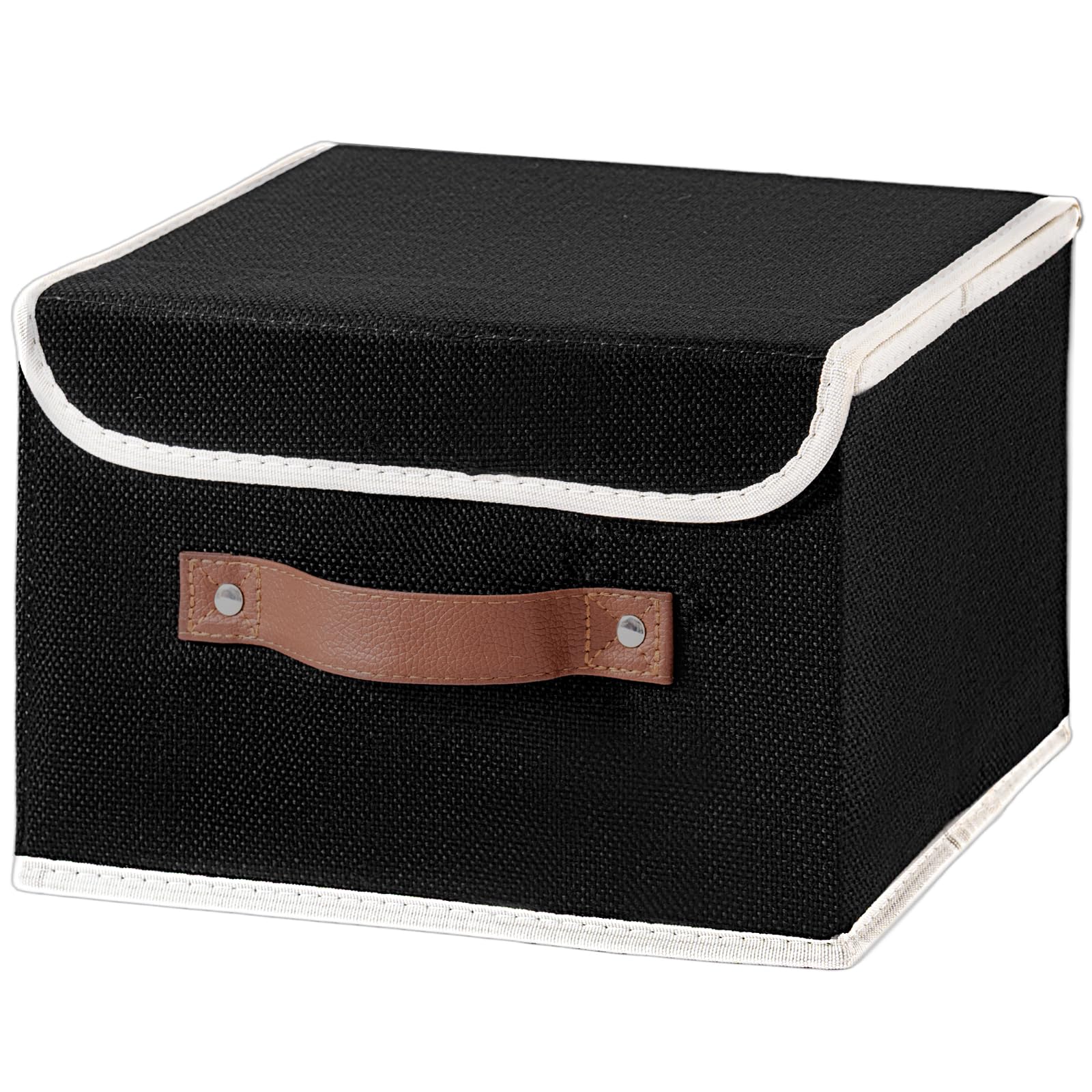 HYVAKUPPA Storage Boxes Baskets with Lid Collapsible Fabric Storage Bins
