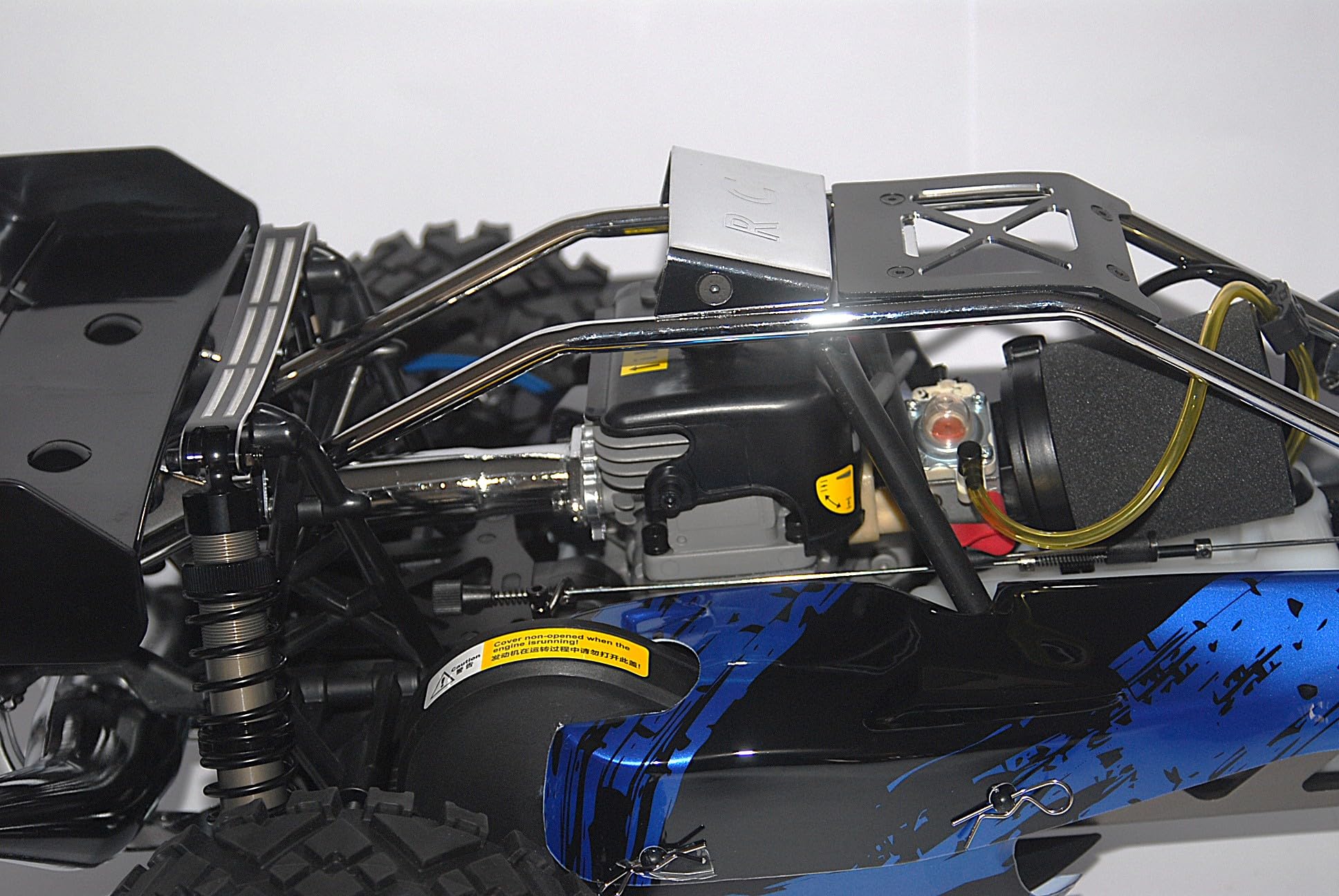 Auto RC 1/5 Baha Baja 36cc 2WD Off Road Blu – Auto RC a Benzina Versione Speciale AS Hobby con Cerchioni Scomponibili 20 Raggi e Gomme All Terrain Incollate – 2.4 GHz
