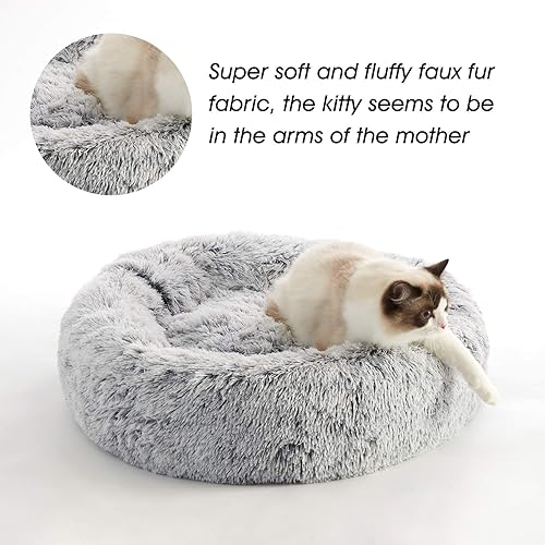 Miniatura 5 de WESTERN HOME WH Cama calmante para perros y gatos, cama redonda suave y antiansiedad, para perros y gatos pequeños y medianos (20 pulgadas, 24