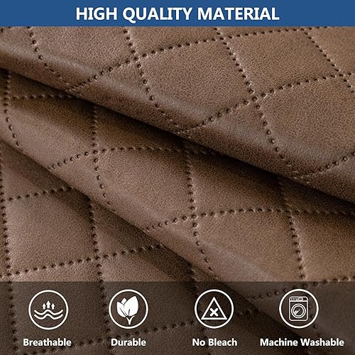 Miniatura 3 de Eismodra Fundas de sofá para sofá de 3 cojines, fundas seccionales, lavables, protectores de muebles para perros y mascotas, en forma de L, color