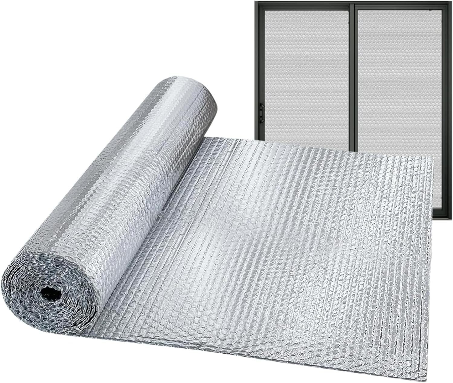 Aluminum Thermal Insulation | 1*PCS Anti-Chaleur Reflective Leaf | Thermal Insulation Bubble Film Words | For Camping Cars, Garage Doors, Trucks, , Heaters