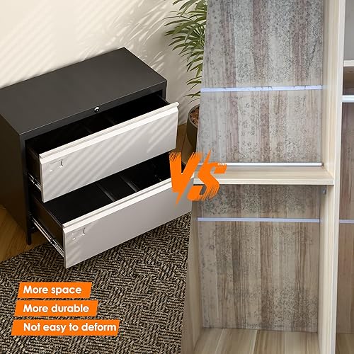 Vista 15 de SUXXAN Archivador de 4 cajones, gabinete de almacenamiento vertical de metal con cerradura, archivador vertical de acero para oficina y hogar