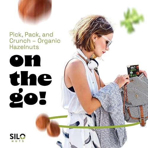 Miniatura 7 de SILO Nuts, Avellanas orgánicas, crudas, 7 onzas, Filberts, avellana entera, con piel, sin cáscara, nueces sin OMG, vegano, kosher, gran aperitivo