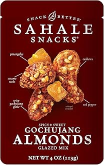 Sahale Snacks Gochujang Almonds Glazed Mix, Kosher, Gluten Free, 4 Ounce (Pack of 6)