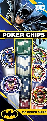 MasterPieces Juego de fichas de póquer coleccionables de 100 piezas estilo casino - Batman