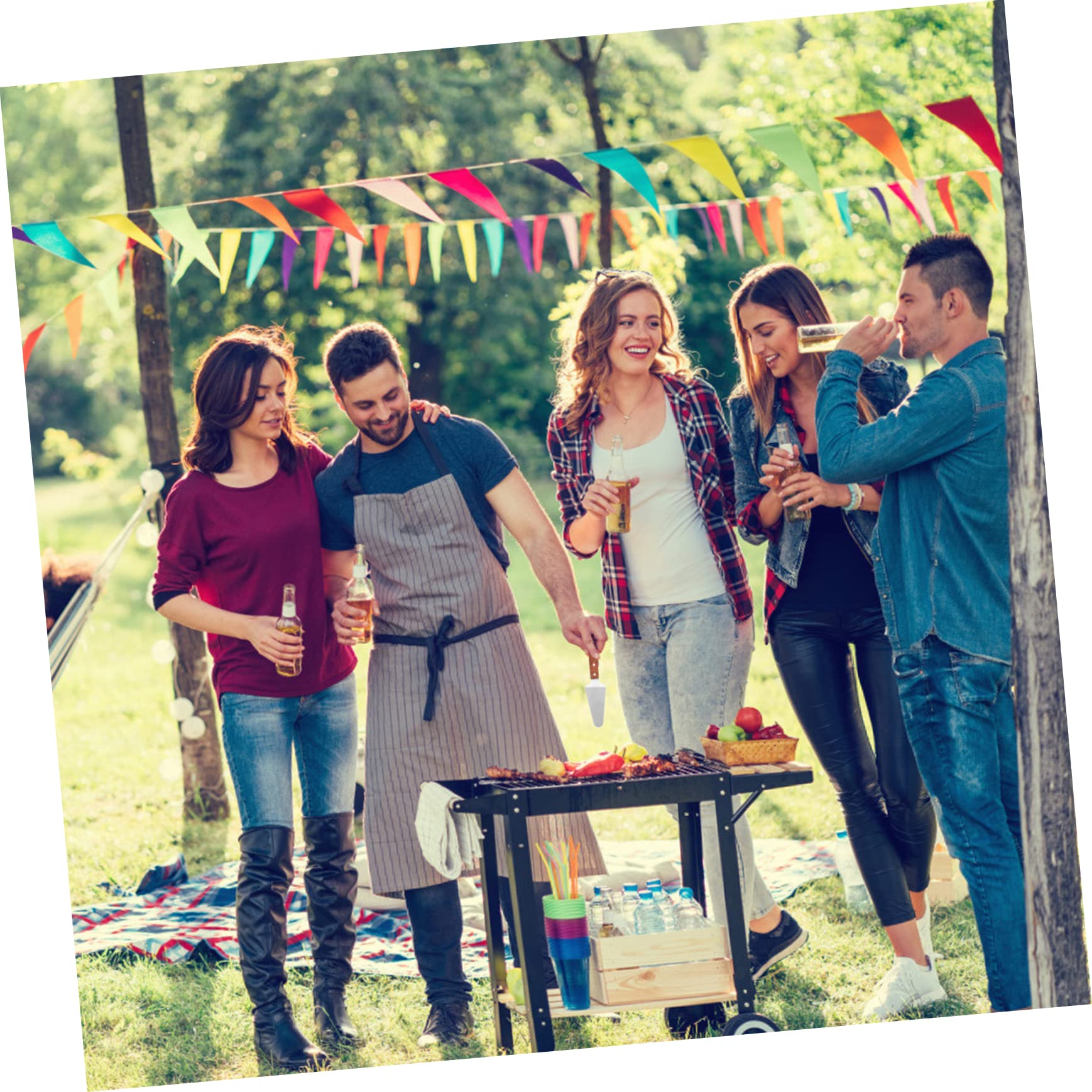 GALPADA Edelstahl-grillbesteck-Set mit Holzgriff Vielseitig Einsetzbares Kochzubehör für Grillabende mit Familie und Freunden