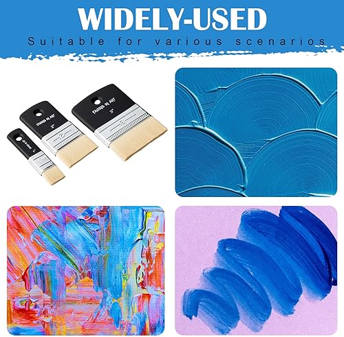 Miniatura 6 de Falling in Art Pincel plano de paleta para pintura al óleo y acrílicas, 2 pulgadas