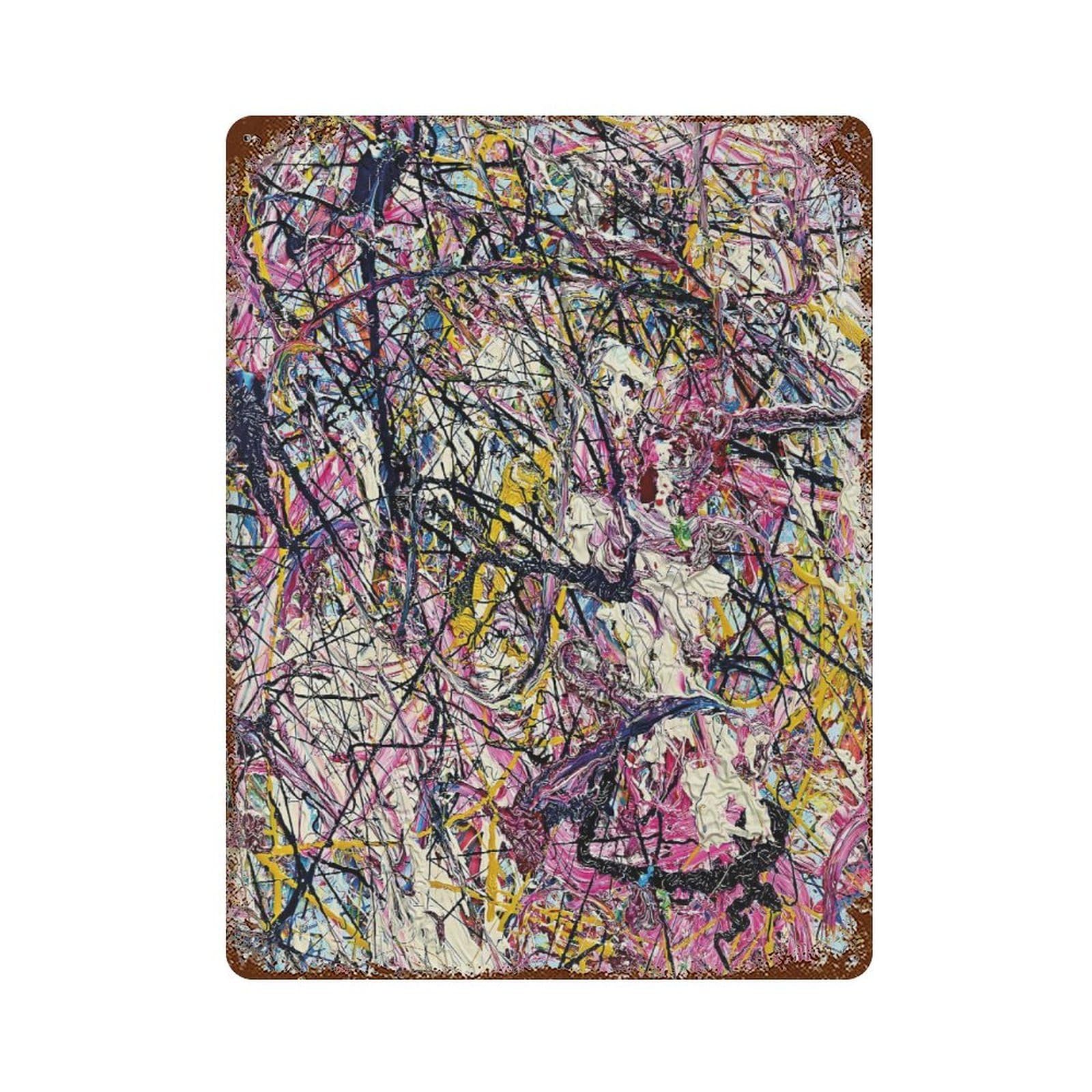 xiaoxiaoshen Jackson Pollock Abstract Modern Home Decor Wall Decor Art Metal Tin Poster Modern Home Decor Art Home Bar Shop Decorations Vintage Sign 40x30cm