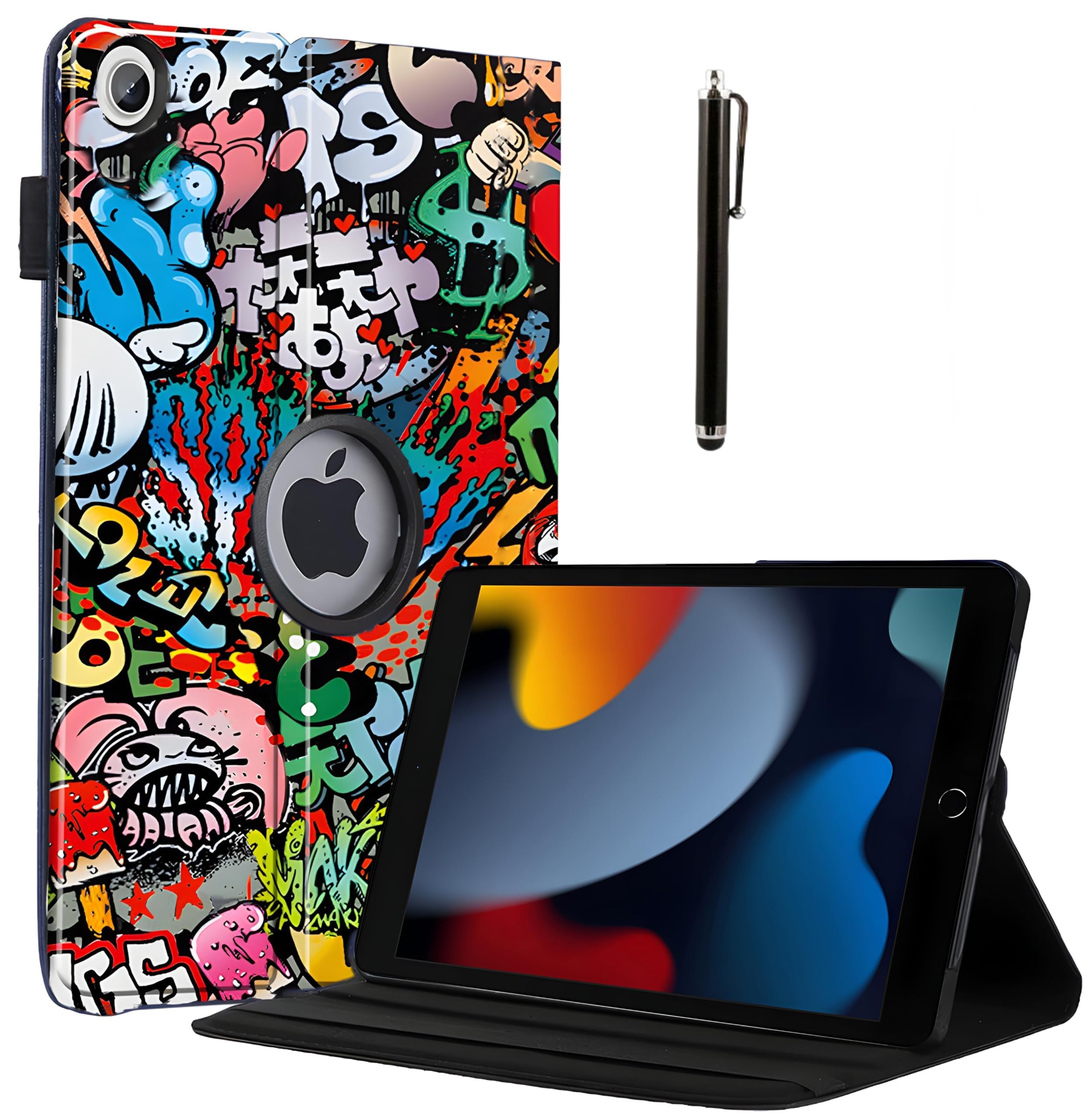 ProElite Cover for Apple iPad 10.2 Case Cover, 360 Rotatable Smart Flip Case Cover for Apple iPad 10.2 inch 9th/8th/7th Generation with Stylus Pen, Hippy (B0CQ8JCGJ9) Amazon Price History, Amazon Price Tracker