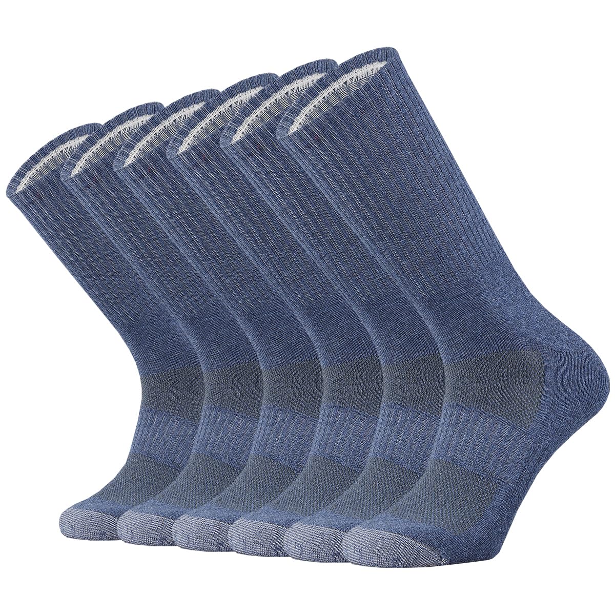 SOX TOWN Unisex Cushioned Crew Training Athletic Socks Men & Women with Combed Cotton Moisture Wicking Breathable Performance