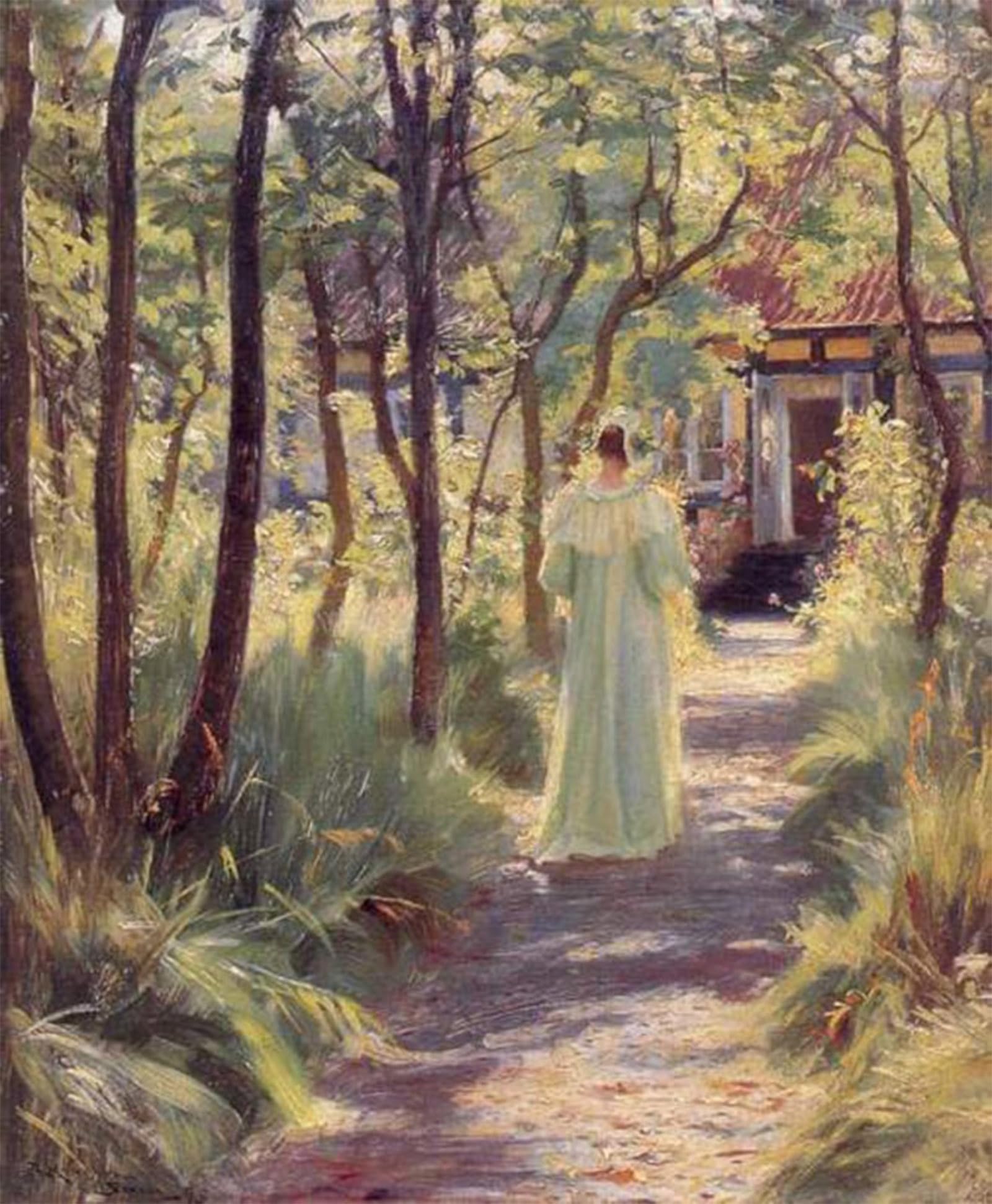 ARTXLXXBN Famous Art Print Poster Vintage Wall Art Marie in the Garden by Peder Severin Canvas Art Poster for Home Decor 60x90cm