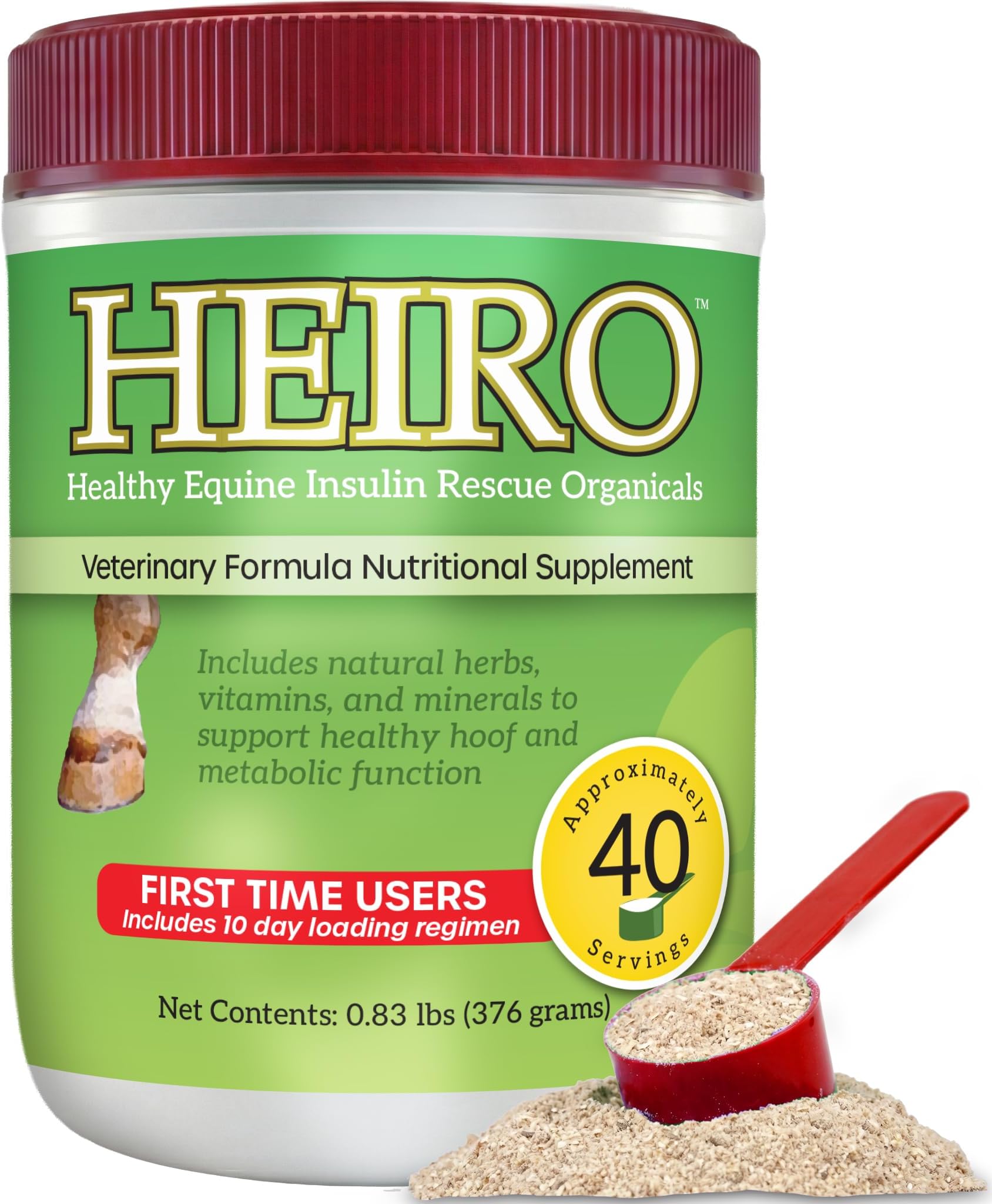 HEIRO Healthy Equine Insulin Rescue Nutritional Supplement for Horses, Natura...