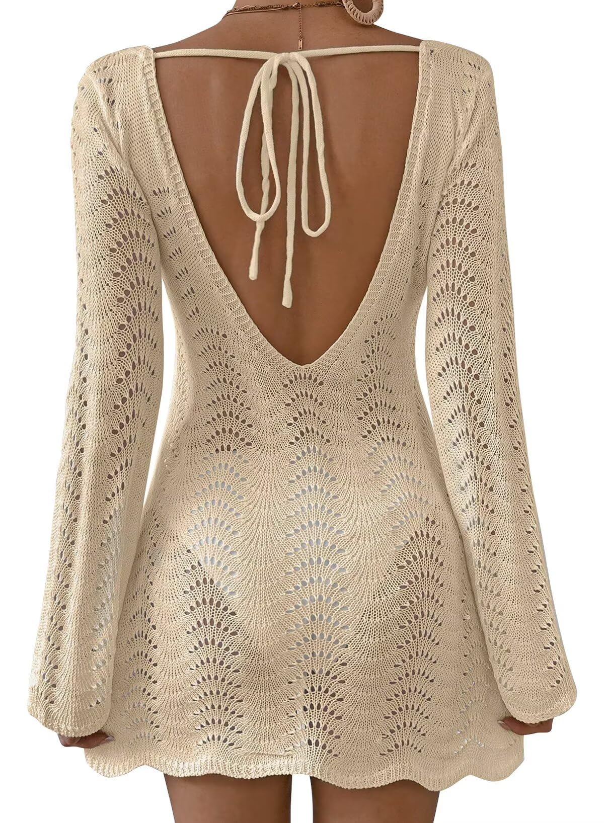 Falechay Crochet Mesh Cover Up