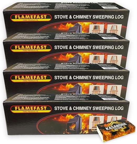 Flamefast Stove & Chimney Sweeping Log Fire Place Cleaner Remove