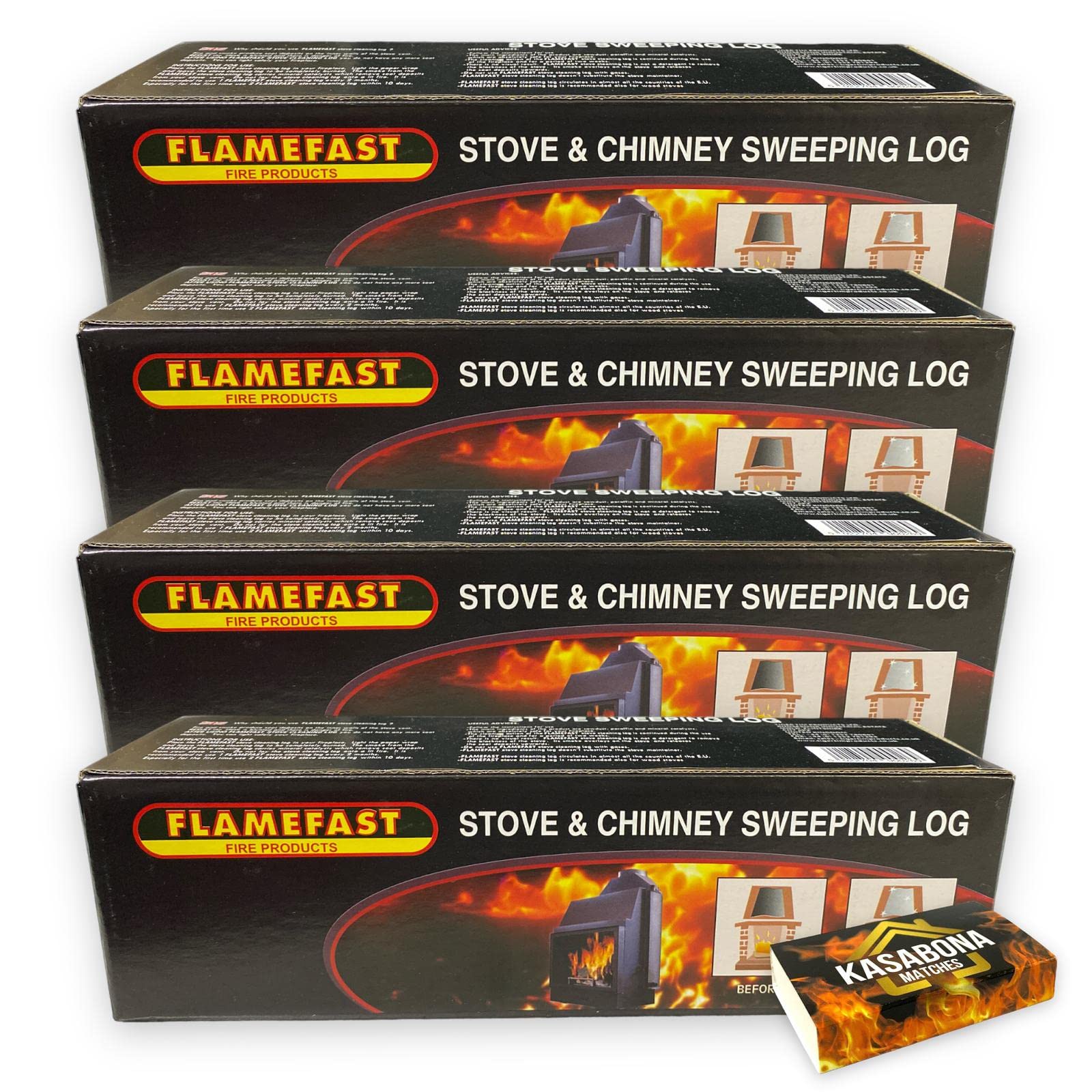 Buy Flamefast Stove & Chimney Sweeping Log Fire Place Cleaner Remove