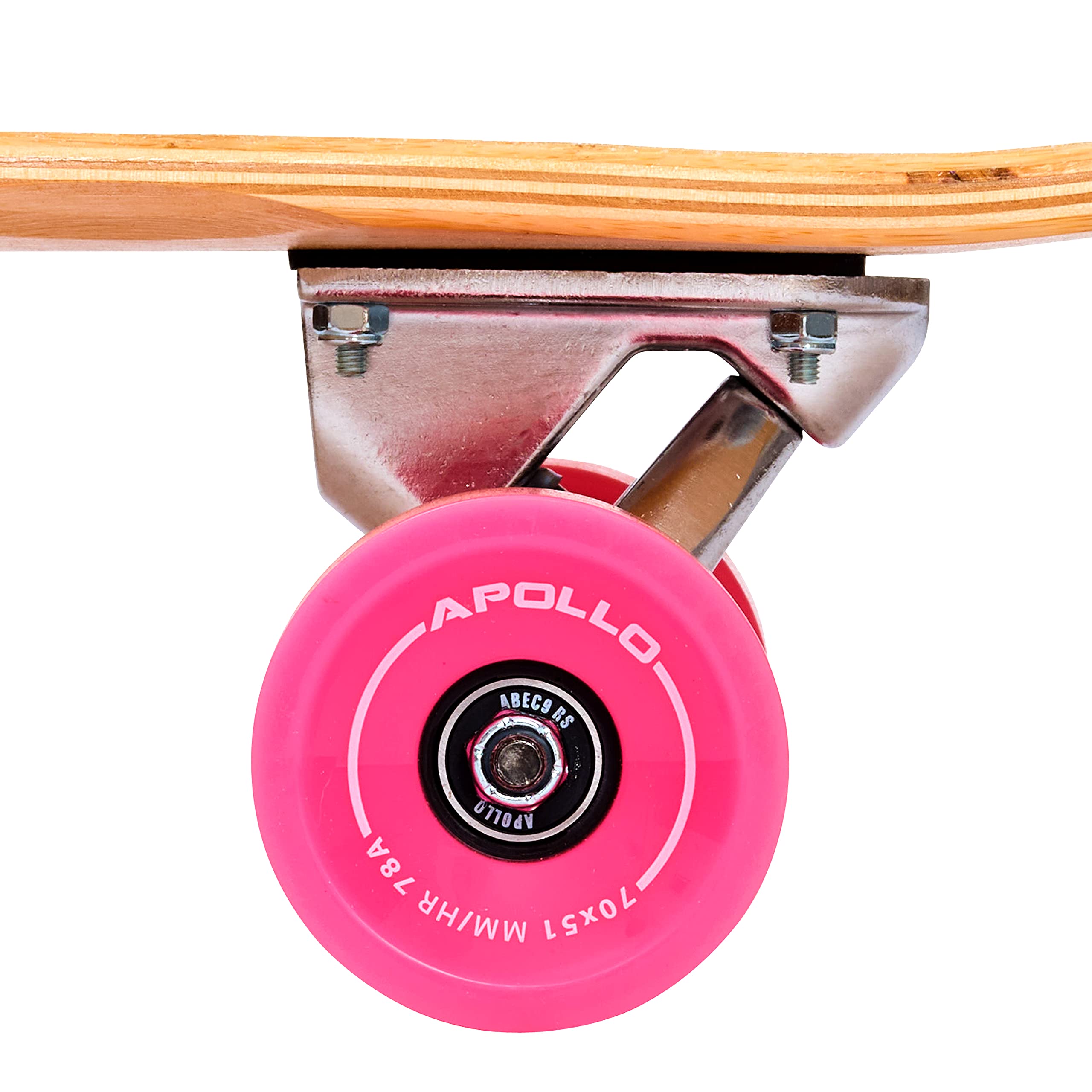 Apollo Dancer Longboard, 116,84 x 24,13 cm, Cuscinetti a Sfera ABEC 9, Skateboard per Ragazza, Professionale o Principiante, Adulto per Trick di Ogni Tipo, Cruiser