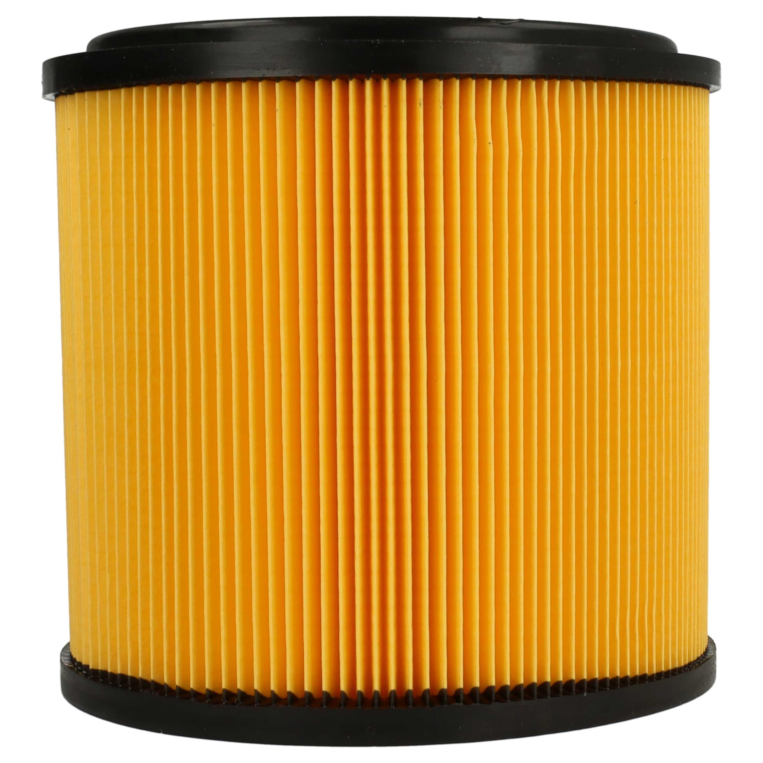 vhbw 8x Faltenfilter kompatibel mit Aqua Vac NTP 30 Jardin Staubsauger | Patronenfilter Gelb Schwarz