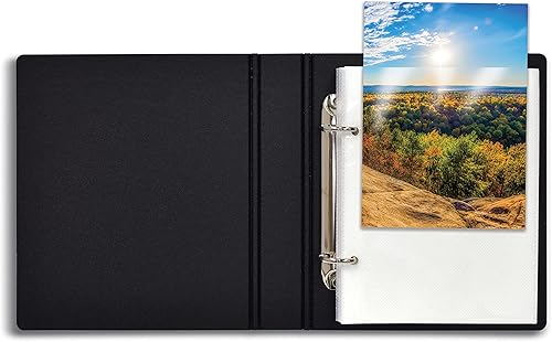 Miniatura 5 de Better Office Products Álbum de fotos para fotos de 4 x 6 pulgadas, mini carpeta de fotos de tapa dura de 2 anillas, capacidad para 36 fotos de 4 x