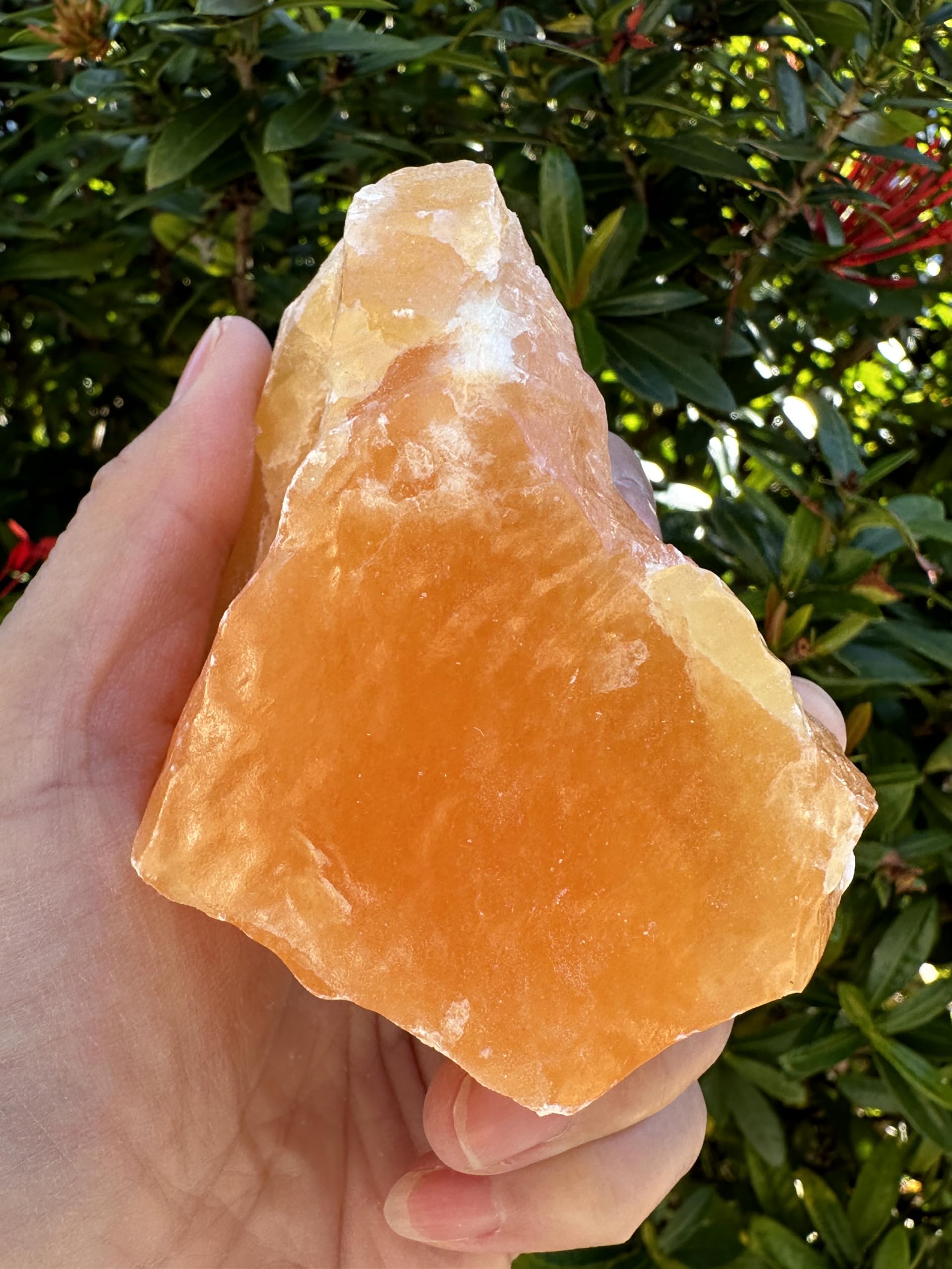 橘　 水晶 Amazon.com: 超大橙色方解石粗糙天然石,原始方解石橙色水晶(1-1