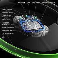 Vista 5 de TOSY Flying Disc - 108 RGB Multicolor or 36 Monocolor LEDs, Super Bright, Smart Modes, Easter Basket Stuffers Gift, Camping Toy for Kid/Teen/Adult