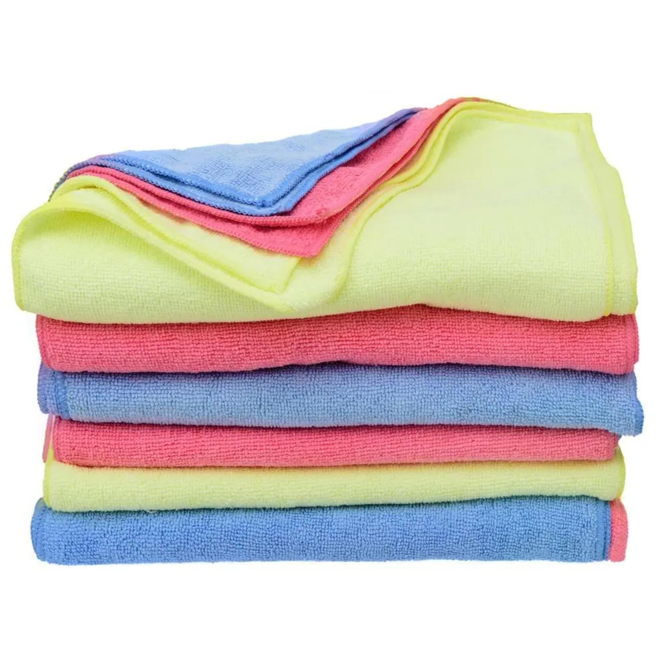 Tek Automotive 300GSM Microfibre Cloths for Cars – 36 Pack (Yellow, Red & Blue) 40x30cm Lint-Free Valeting & Detailing Cloths