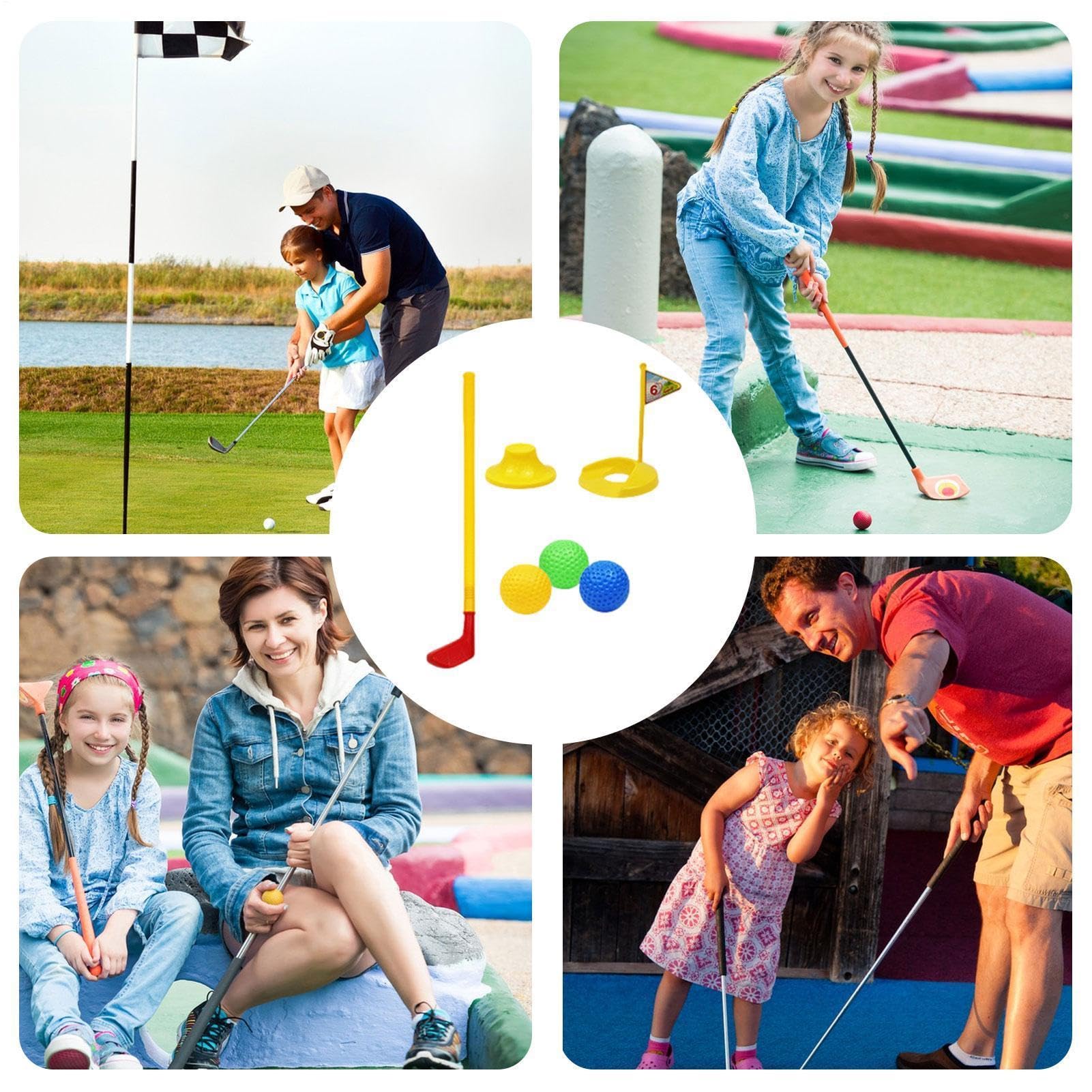 Juego de Golf para niños pequeños | Juego de Juguetes de Golf portátil para niños - de Juguetes de interacción Entre Padres e Hijos para pequeños, para césped, jardín, Patio