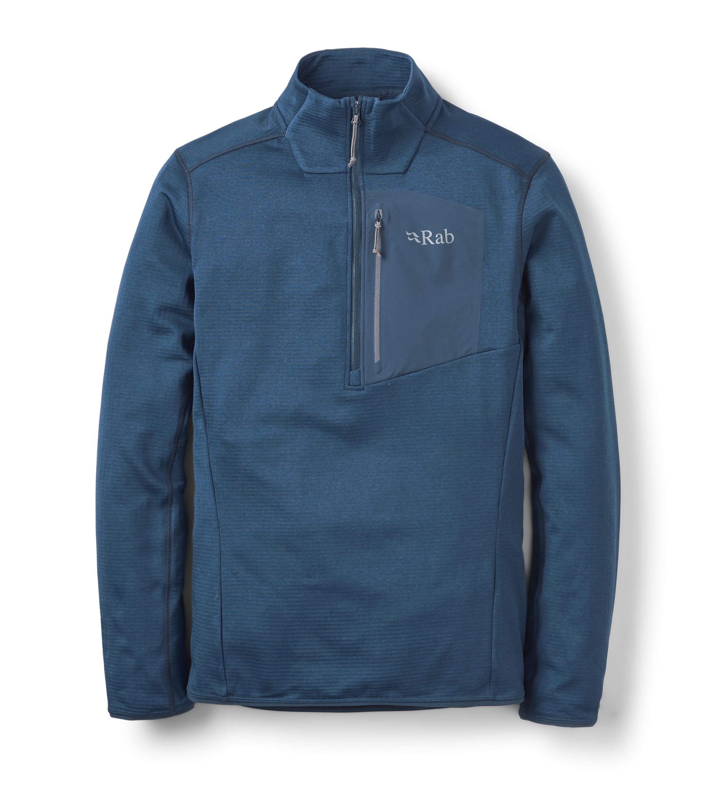 Rab Men’s Ascendor Pull-On - Half-Zip Fleece Jacket for Skiing, Climbing, & Mountaineering - Tempest Blue - XX-Large