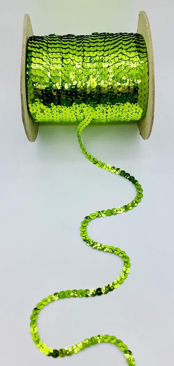 Lime 1/4 INCH Slung Sequin 72 Yards