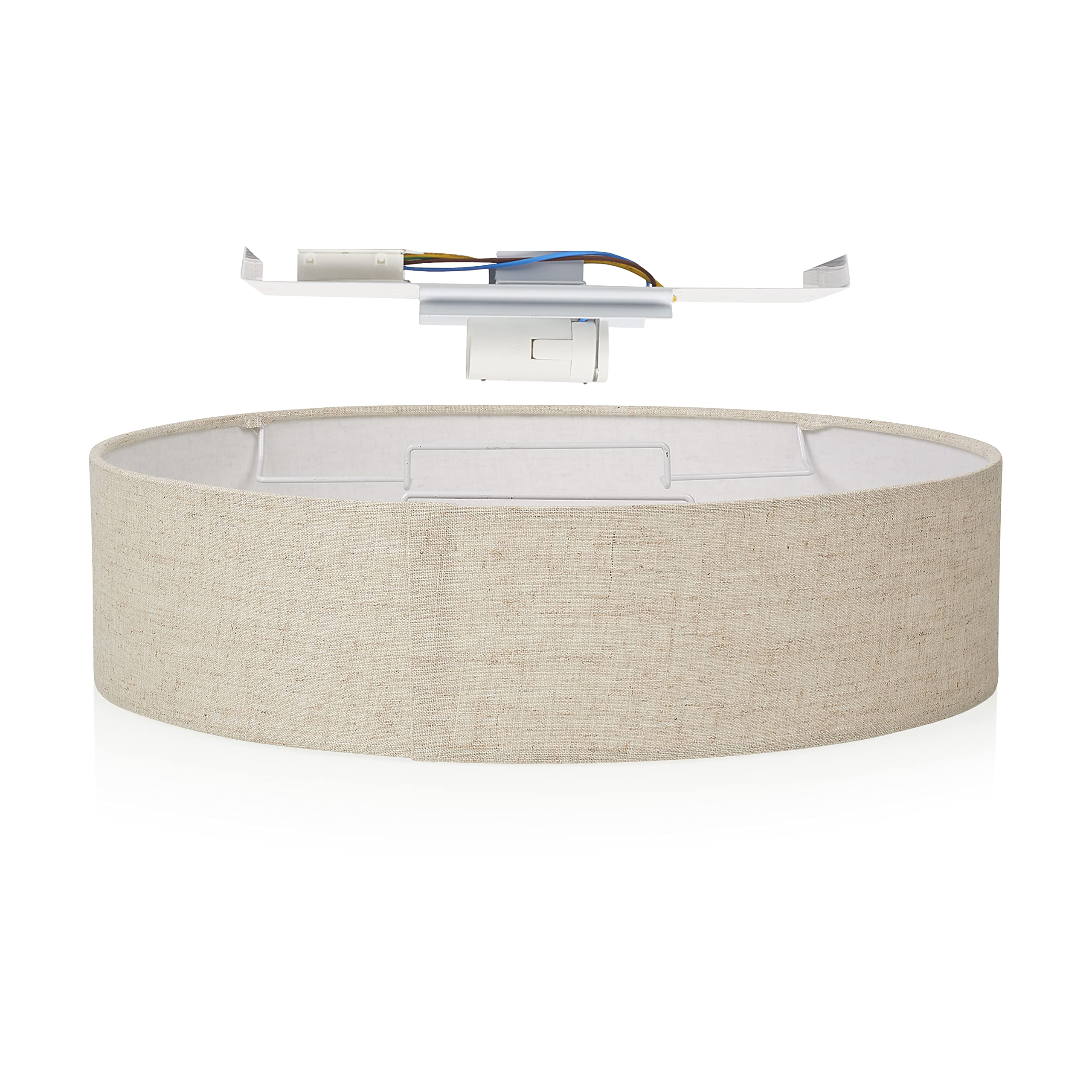 Smartwares Ceiling Dreams Lampada da soffitto naturale - Lino - 40 cm - 3 prese E14 integrate - Per lampadine fino a 40 W (non incluse)
