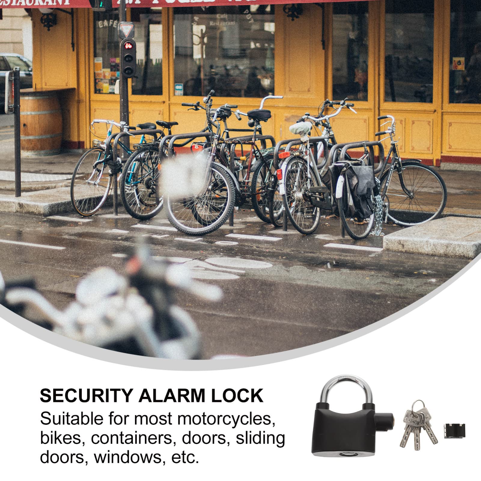 Candado de Seguridad Alarma para Bicicleta, 2 Unidades