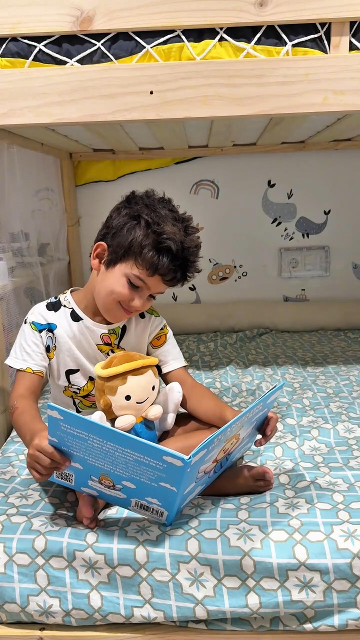 Pack Regalo Peluche Bebé Ángel 25cm y Cuento Infantil Personalizable – Regalo Bautizo Niño y Niña, Regalos Originales Bebés 1 Año, Cuentos Infantiles 3 años hasta 5 Años