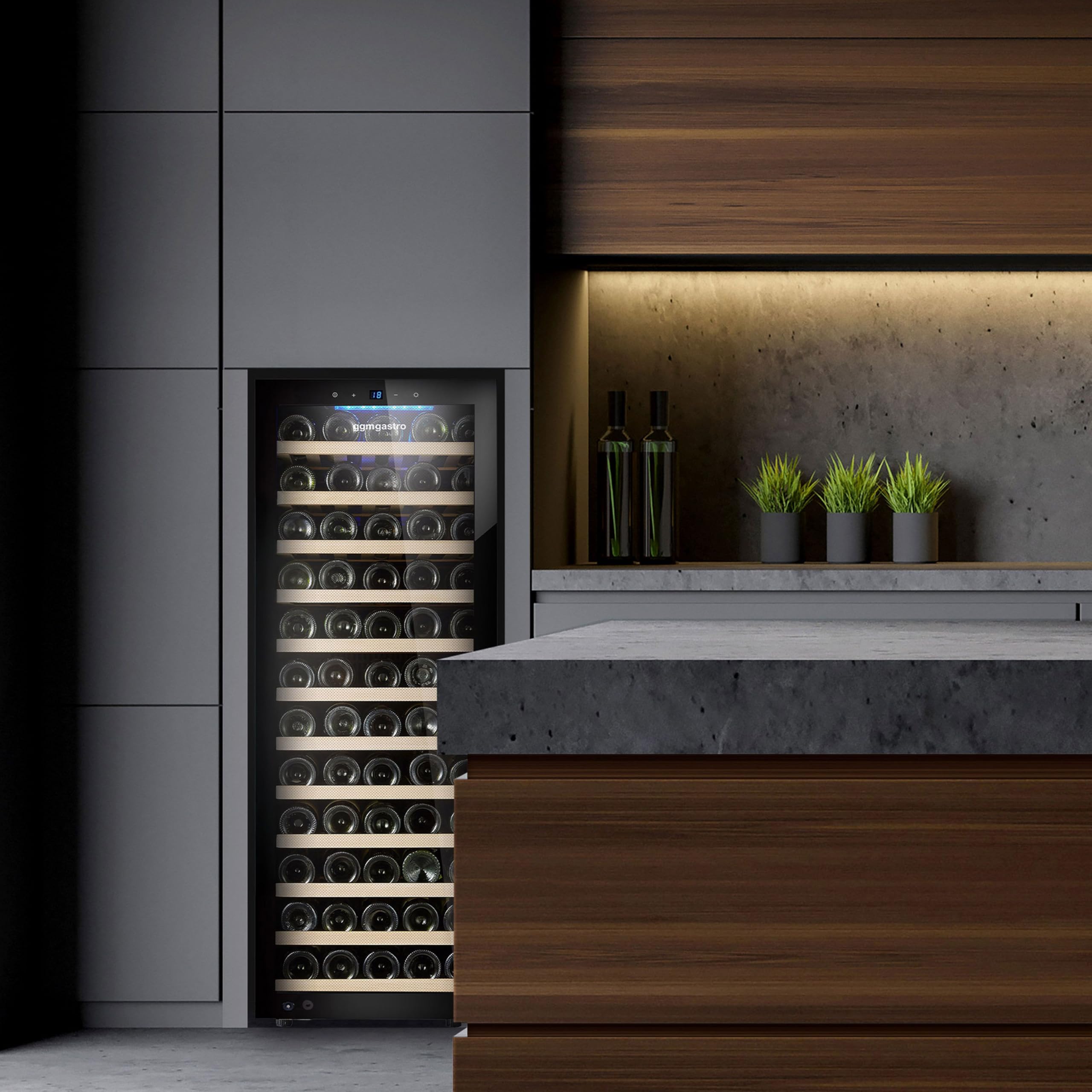 GGM Gastro WKM200S-1N Weinkühlschrank 200 Liter 1 Klimazone max. 80 Flaschen