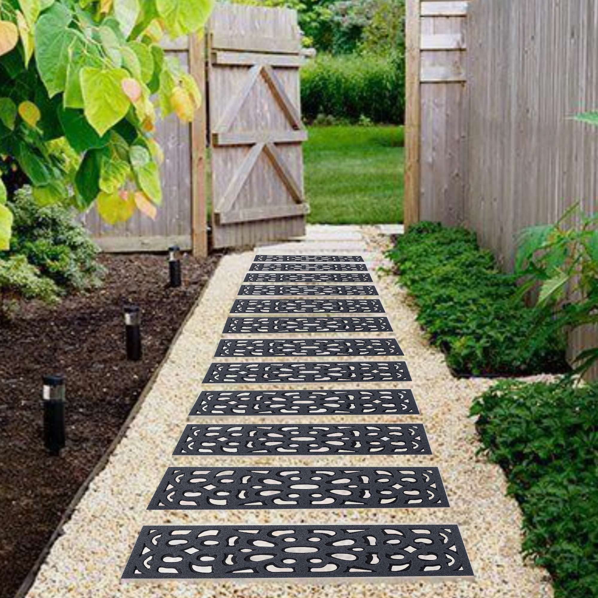 Nicoman Outdoor-Fußmatte Aus Recyceltem Gummi – 75x25 Cm, Rutschfest, Schmutzabweisend, Für Eingang & Terrasse