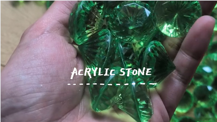 Amazon.co.jp: (グリーン)ダイヤカット アクリルストーン 全5色 カラー