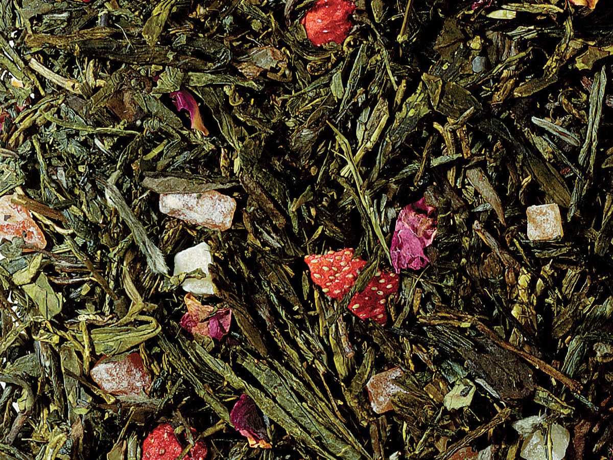 1kg - grüner & weißer Tee - ENGELSKUSS - aromatisierte Grüntee & Weißtee-Mischung - Maracuja-Note