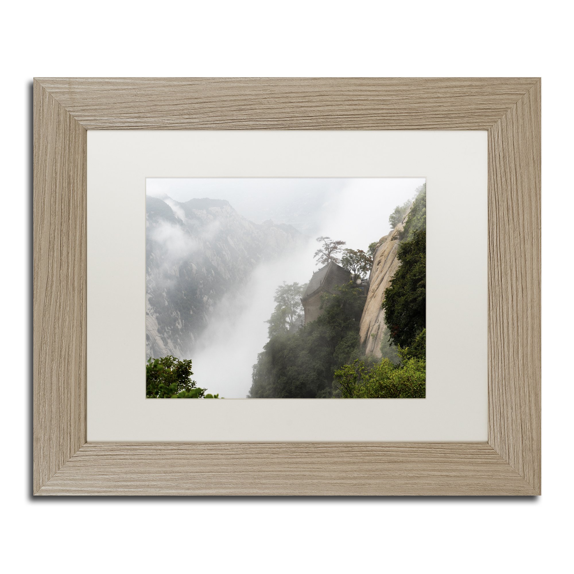"Mt Huashan III by Philippe Hugonnard" Artwork in White Matte with Birch Frame, 11 x 14"