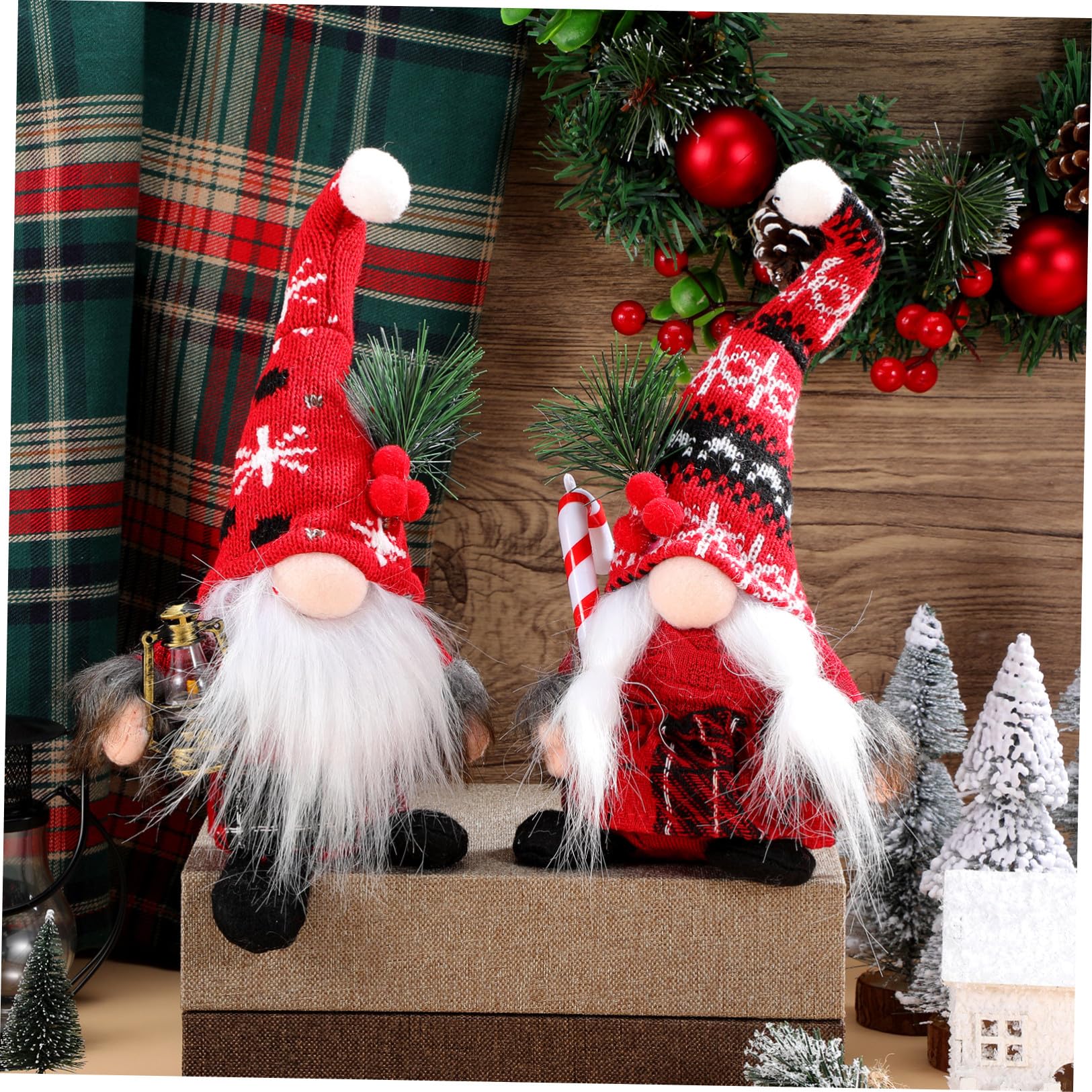 Toyvian 6 Pièces GNOME de Noël en Peluche, Polyester, Style Festif
