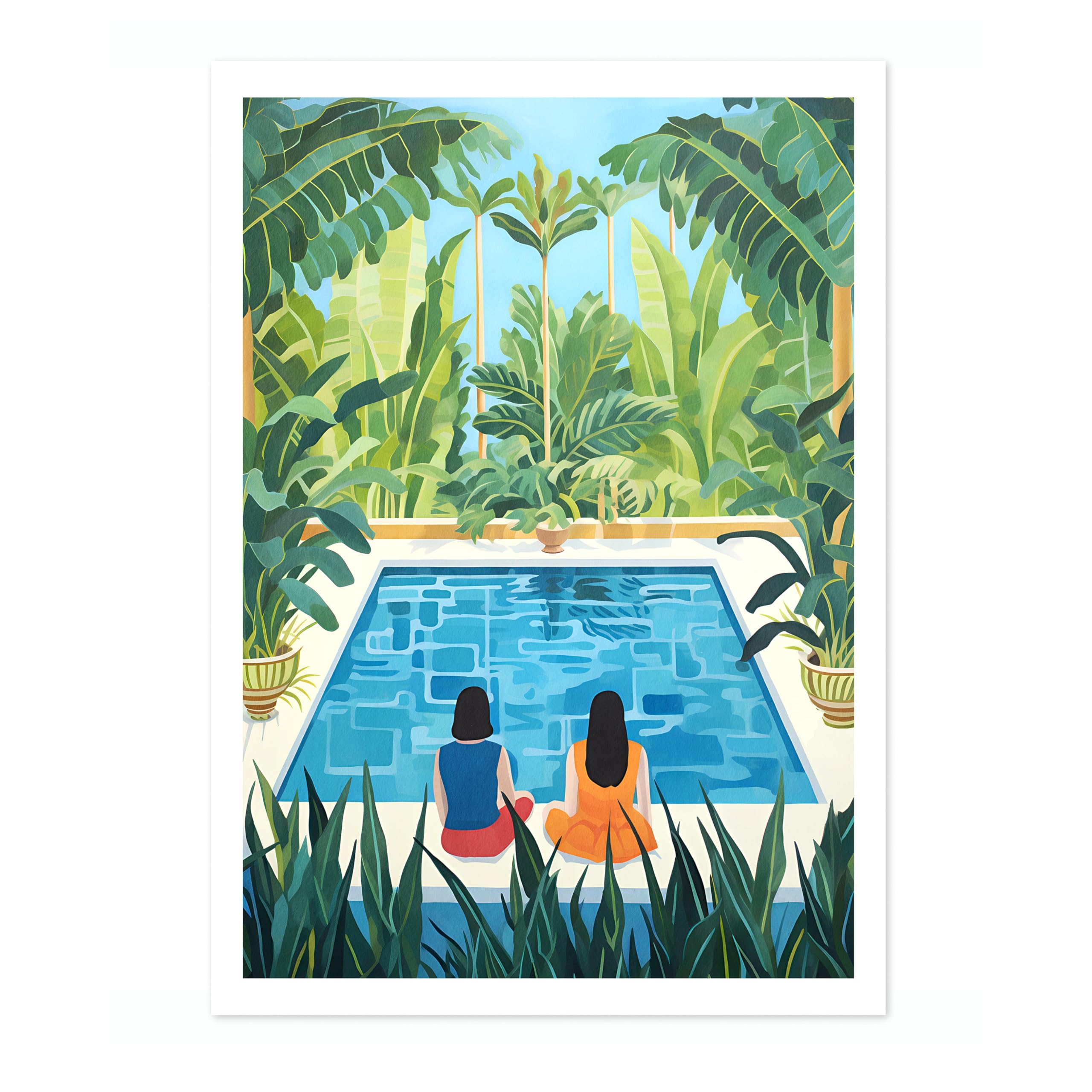 Serenity Amongst Kindred Souls Boho Room Decor Wall Art, Watercolour Poster, Maximalist Decor Aesthetic Print, Bedroom Gallery Artwork, Archival Matte, A5 (Print Only) - 21x14.8cm