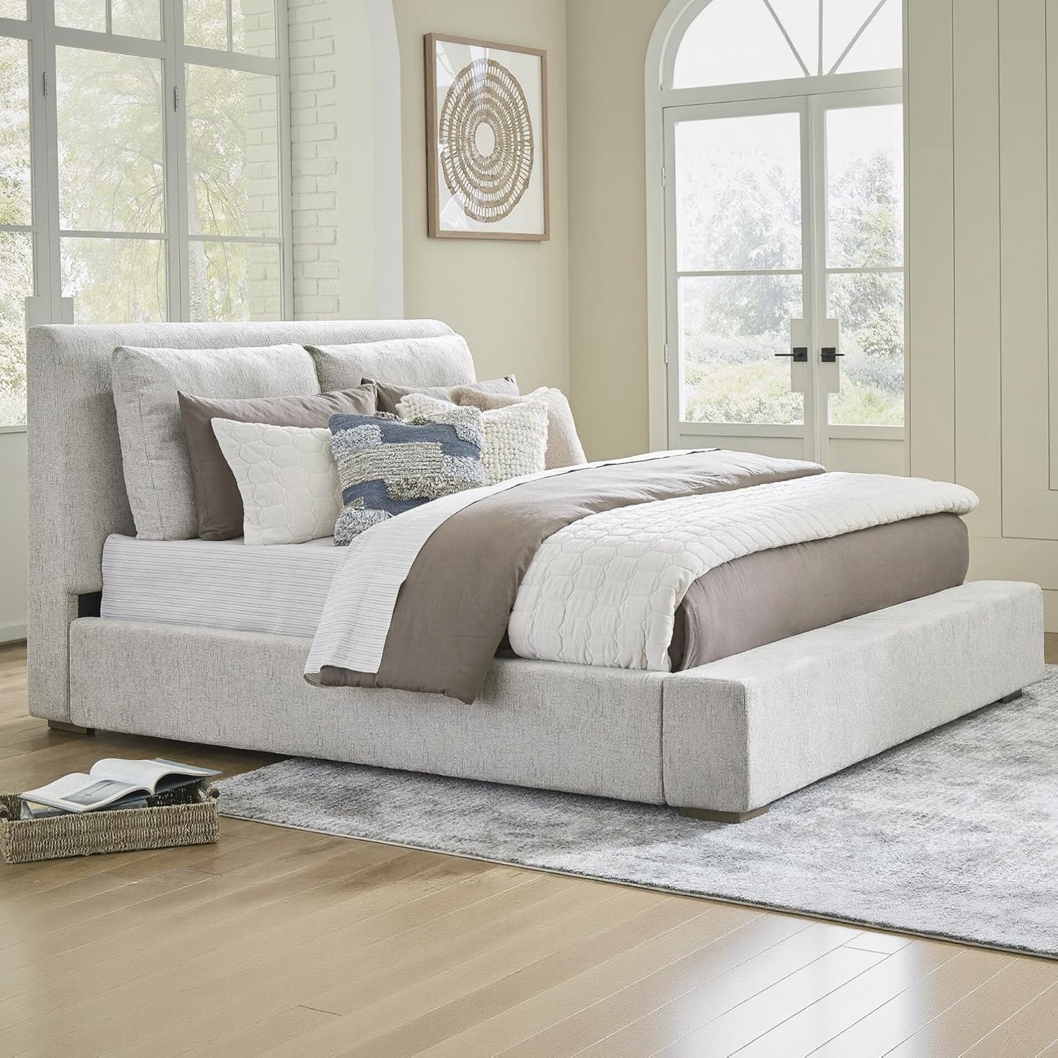 Signature Design by Ashley Cabalynn Casual King Upholstered Bed, Foundation or Box Spring Needed, Beige - Image 2