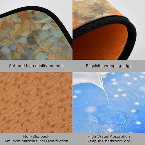 Miniatura 6 de Kitchen Mats for Floor 2 Piece Set Painting Cub Cat Print, Anti Skid Cushioned Water Absorbent Kitchen Rugs Door Mat Floor Mats for Kitchen Sink