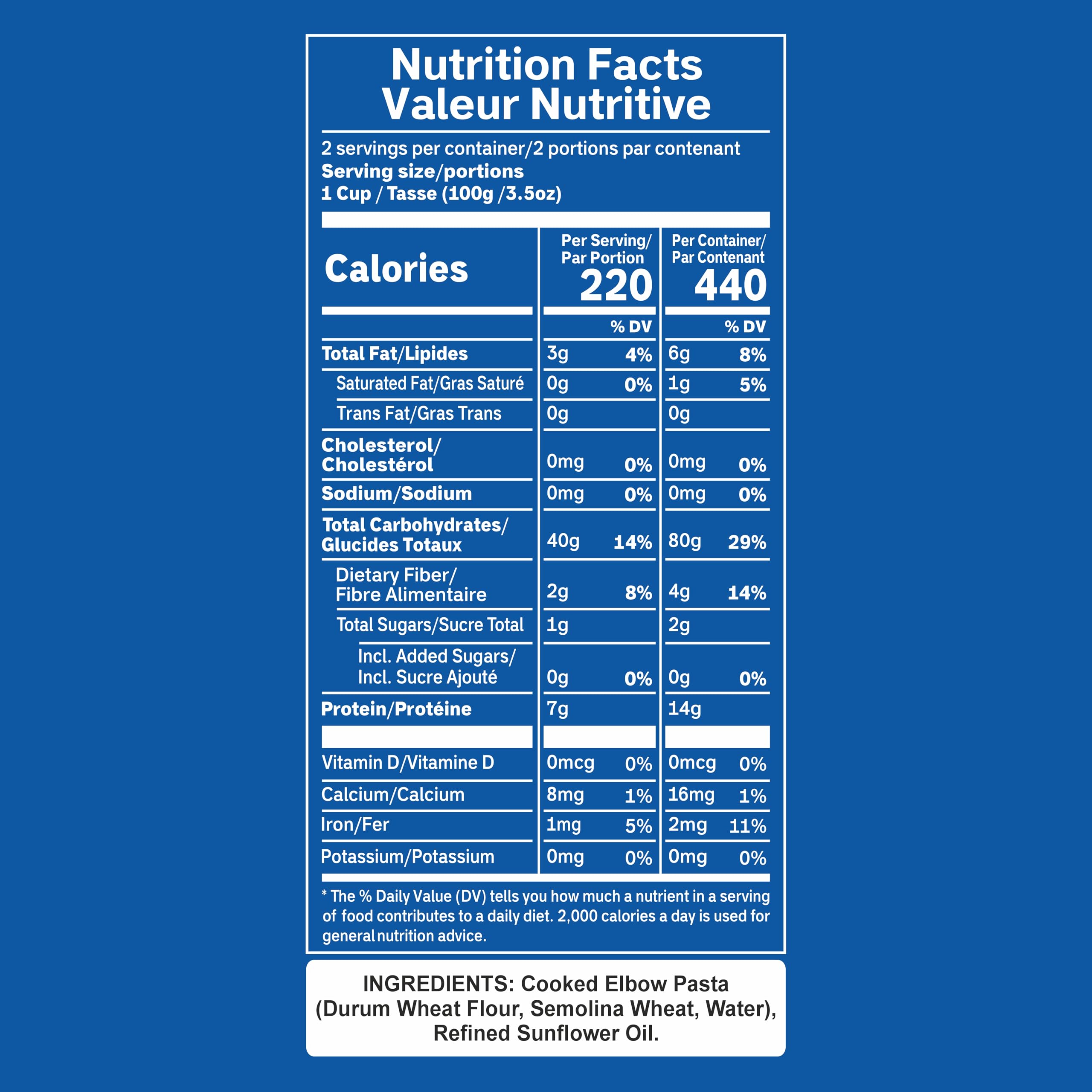 Pasta Zing Elbow Pasta, 100% Durum Wheat, 14g Protein, Made with 2 Clean Ingredients, Al Dente Bite, Zero Sodium & Cholesterol, Non-GMO, 7.05oz Pack of 7
