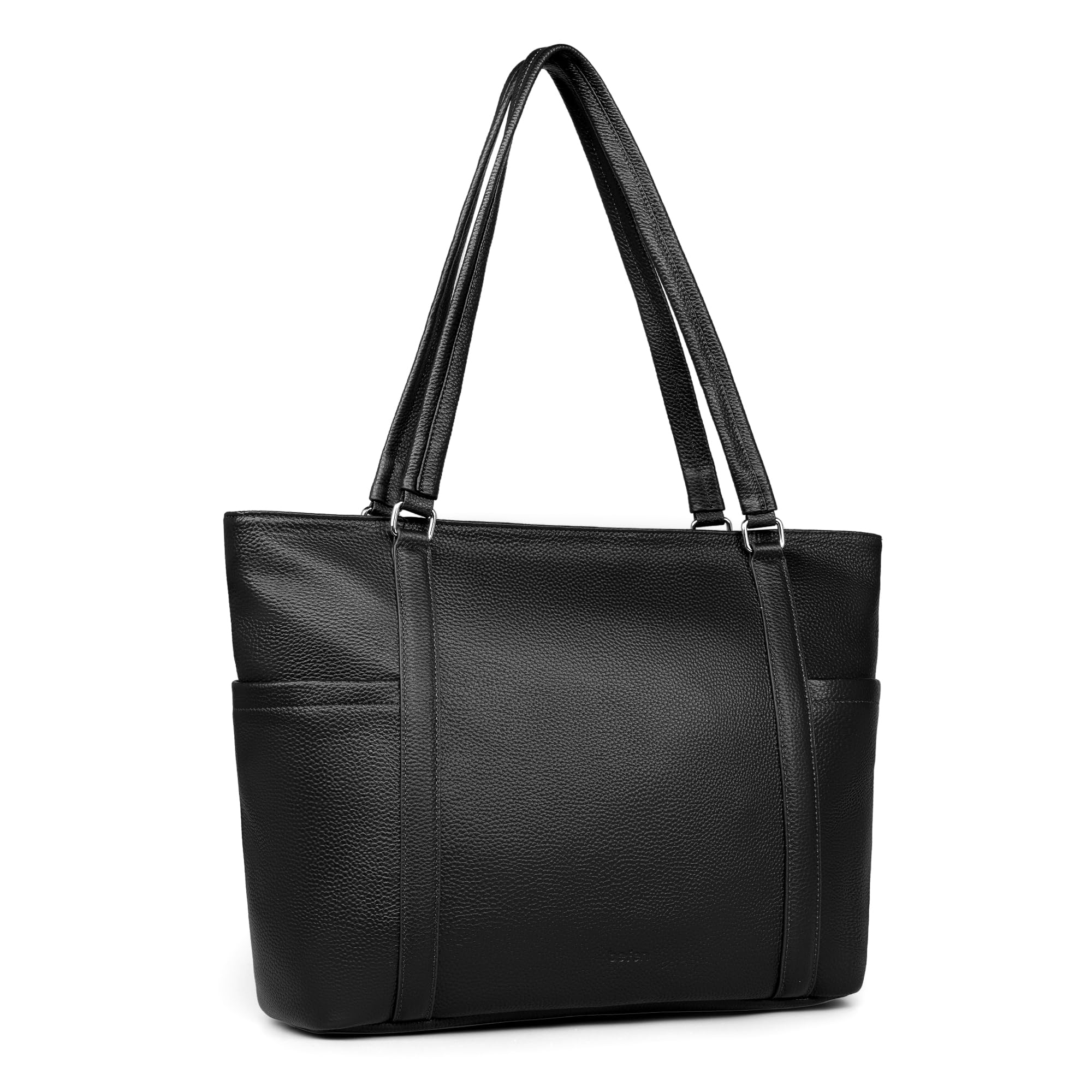 befen Genuine Leather Laptop Tote Bag for Women, Womens 15 Inch Computer Bags Work Totes Purse Shoulder Purses Handbags