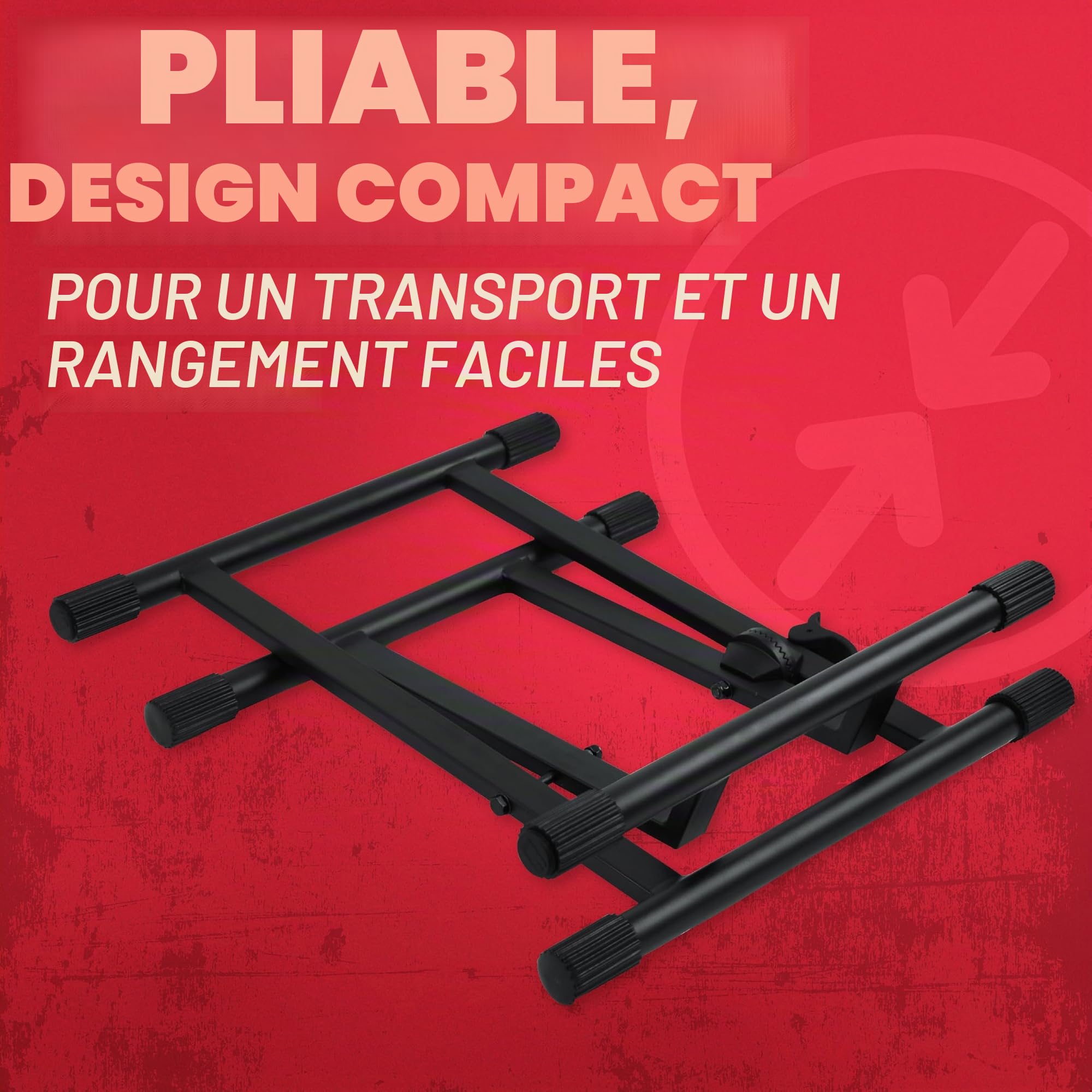 Gator Frameworks pied d'ampli de guitare réglable, compatible avec la plupart des amplis combo (GFW-GTR-AMP)