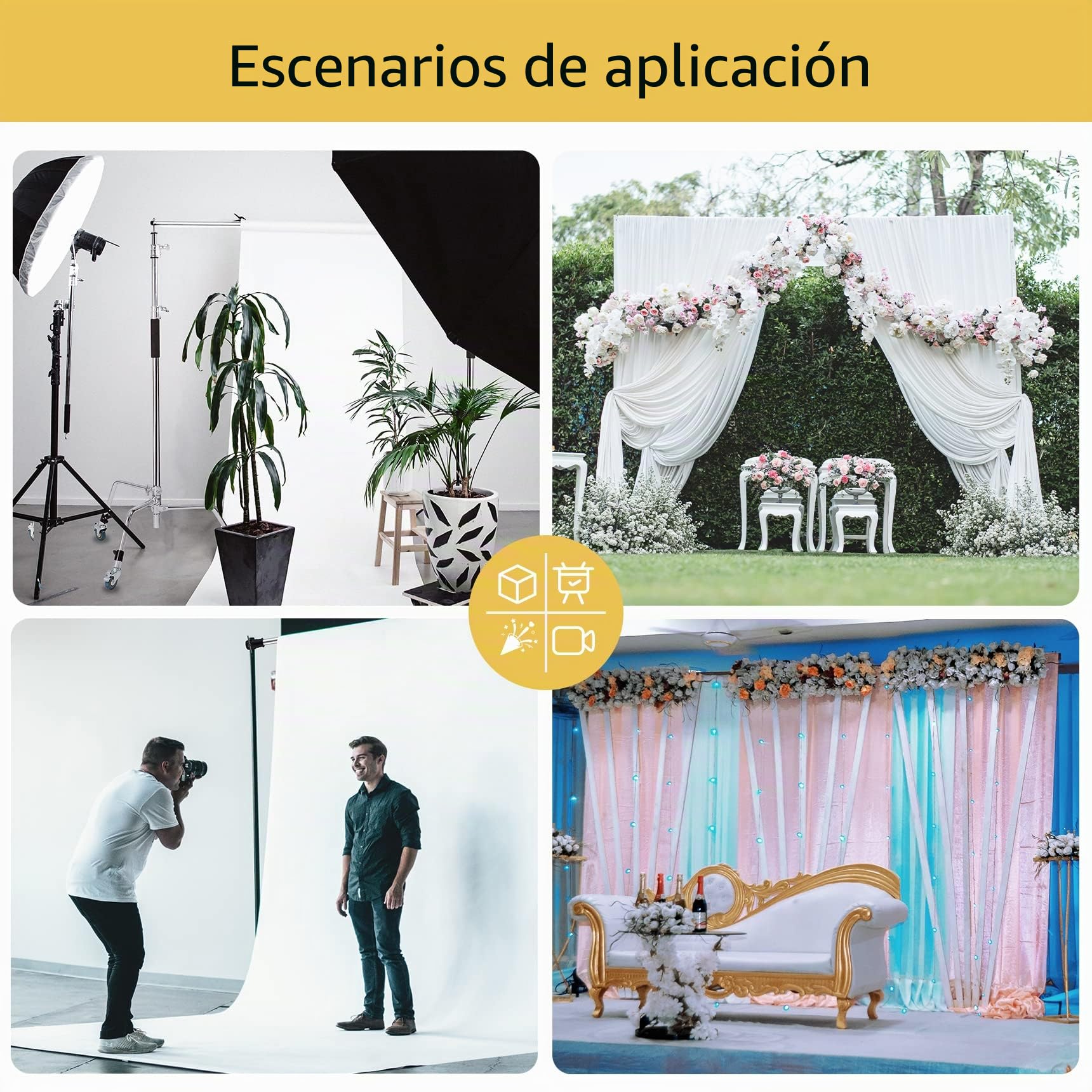 Selens 120-300 cm Soporte de Fondo Barra Transversal Ajustable Soporte de