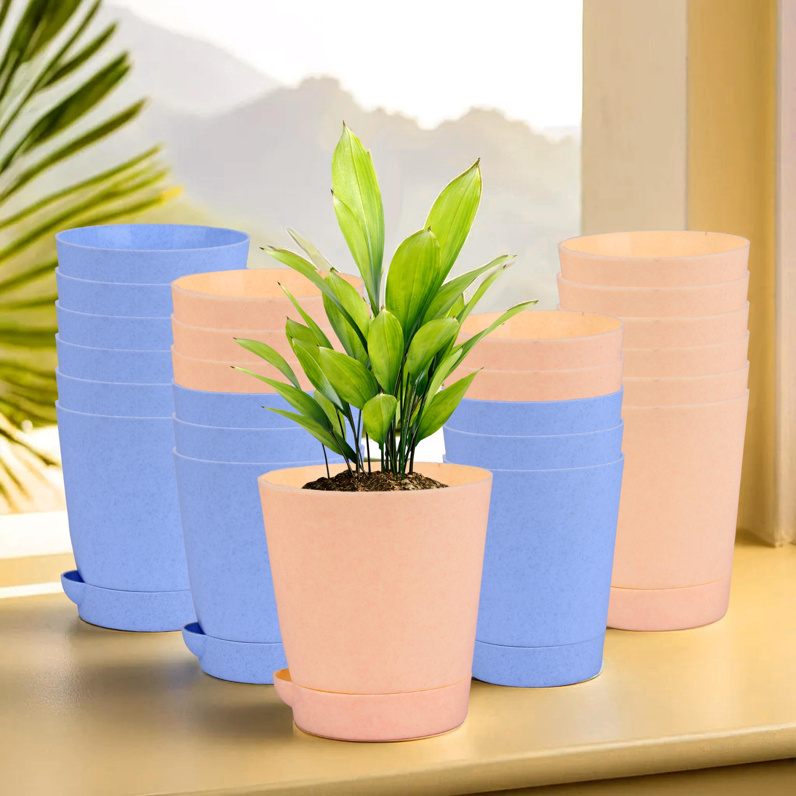 Kuber Industries Flower Pots - 12 Pack -24