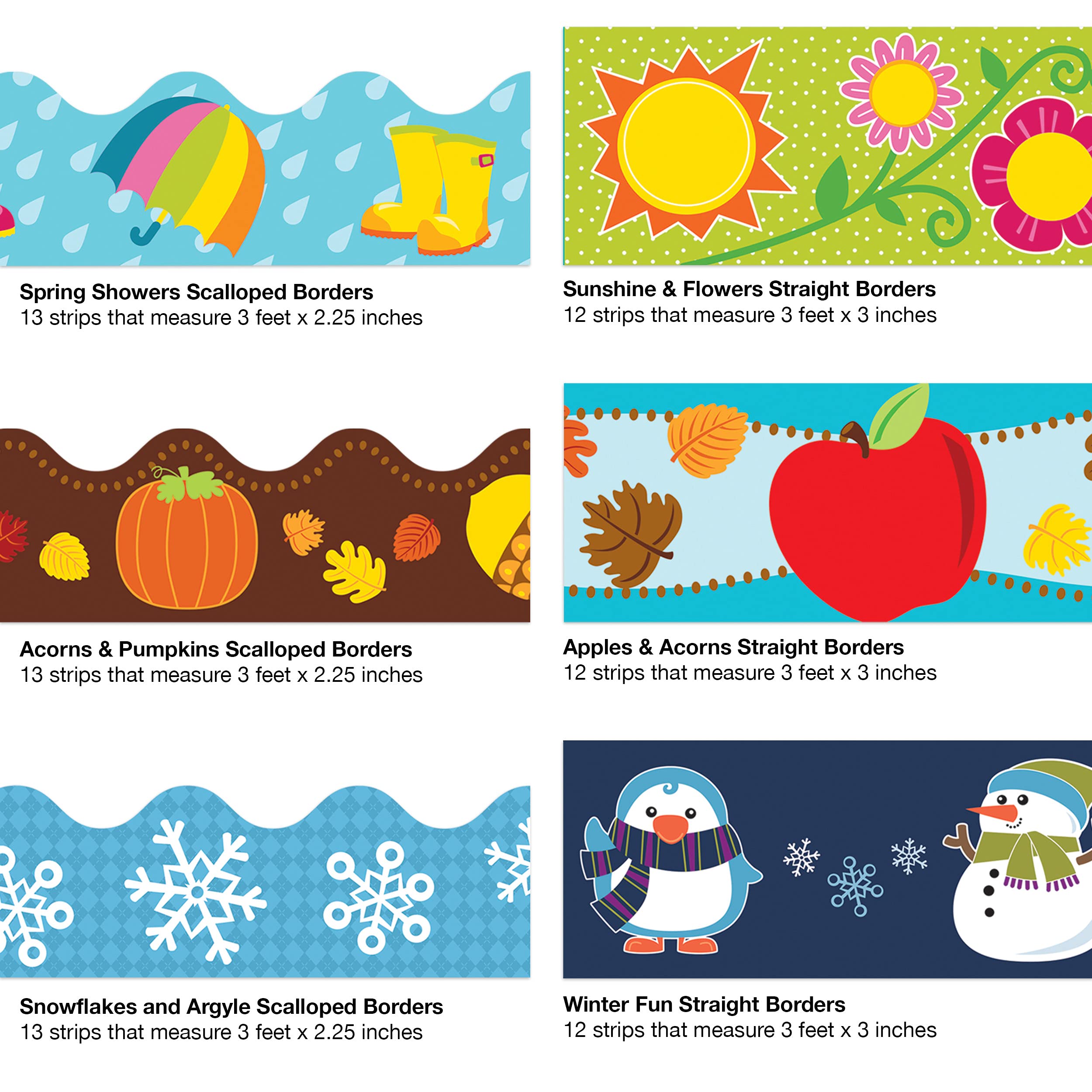 Buy Carson Dellosa Seasonal Bulletin Board Borders, 225 Feet of