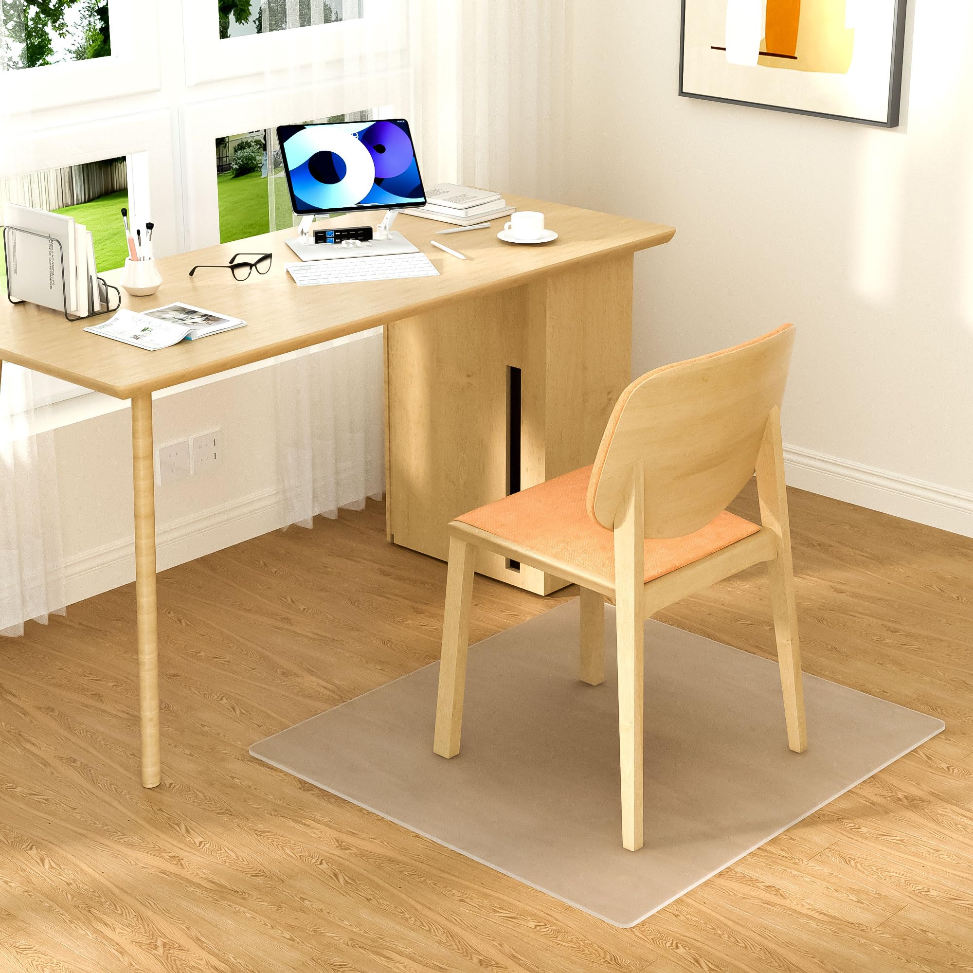 Chair mat for Hard Floors 28 x 30 Small Chair Mat Clear Easy Glide on Hard Floors Chair
