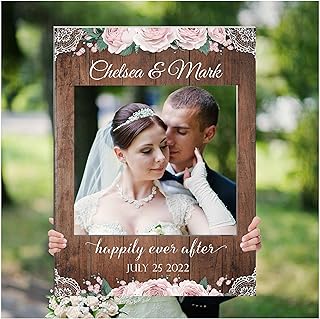Wedding Props, Selfie Frame for Wedding Pictures, Size 24x36, 48x36, Custom Social Wedding Anniversary Photo Booth Prop, Wedding Memories Booth, Handmade DIY Party Supply Photo Booth Props