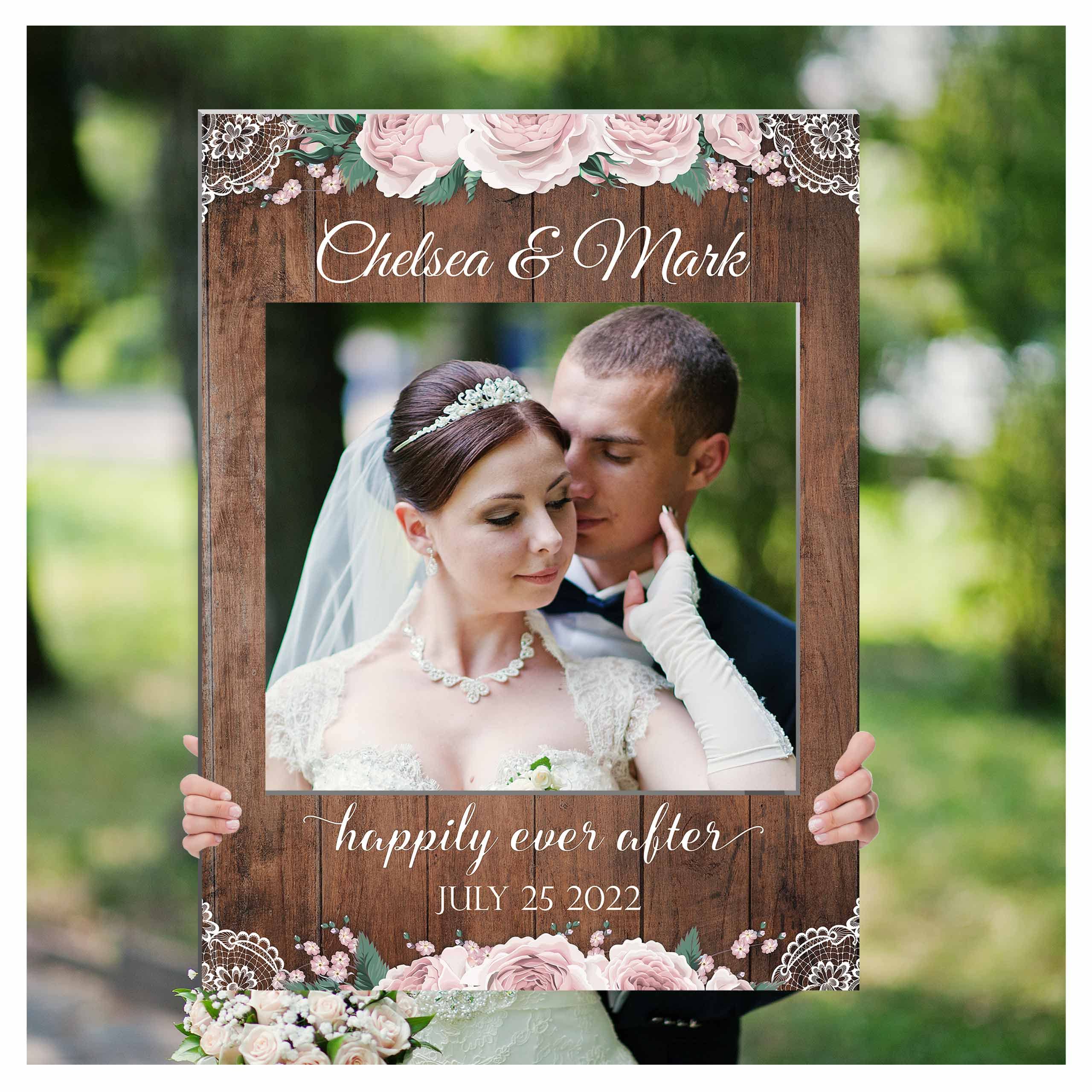 Buy Wedding Props, Selfie Frame for Wedding Pictures, Size 24x36, 48x32