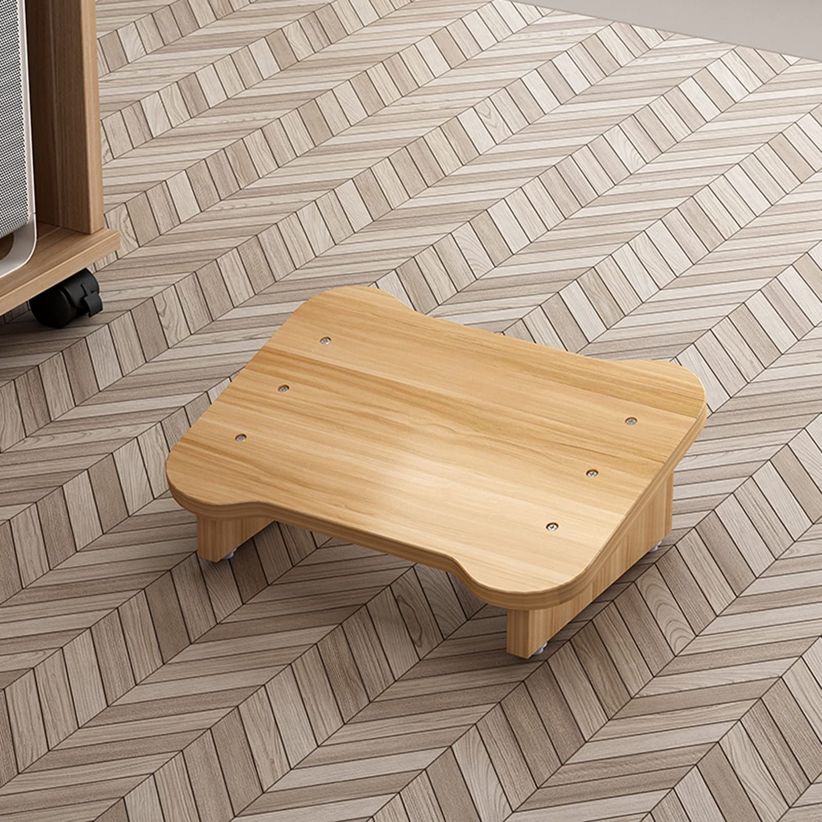 Poggiapiedi Inclinazione Legna sotto Il Poggiapiedi della Scrivania per Sedie per La Casa E L'Ufficio, Supporto Ergonomico Portatile per La Postura di Seduta Sgabello, Divano